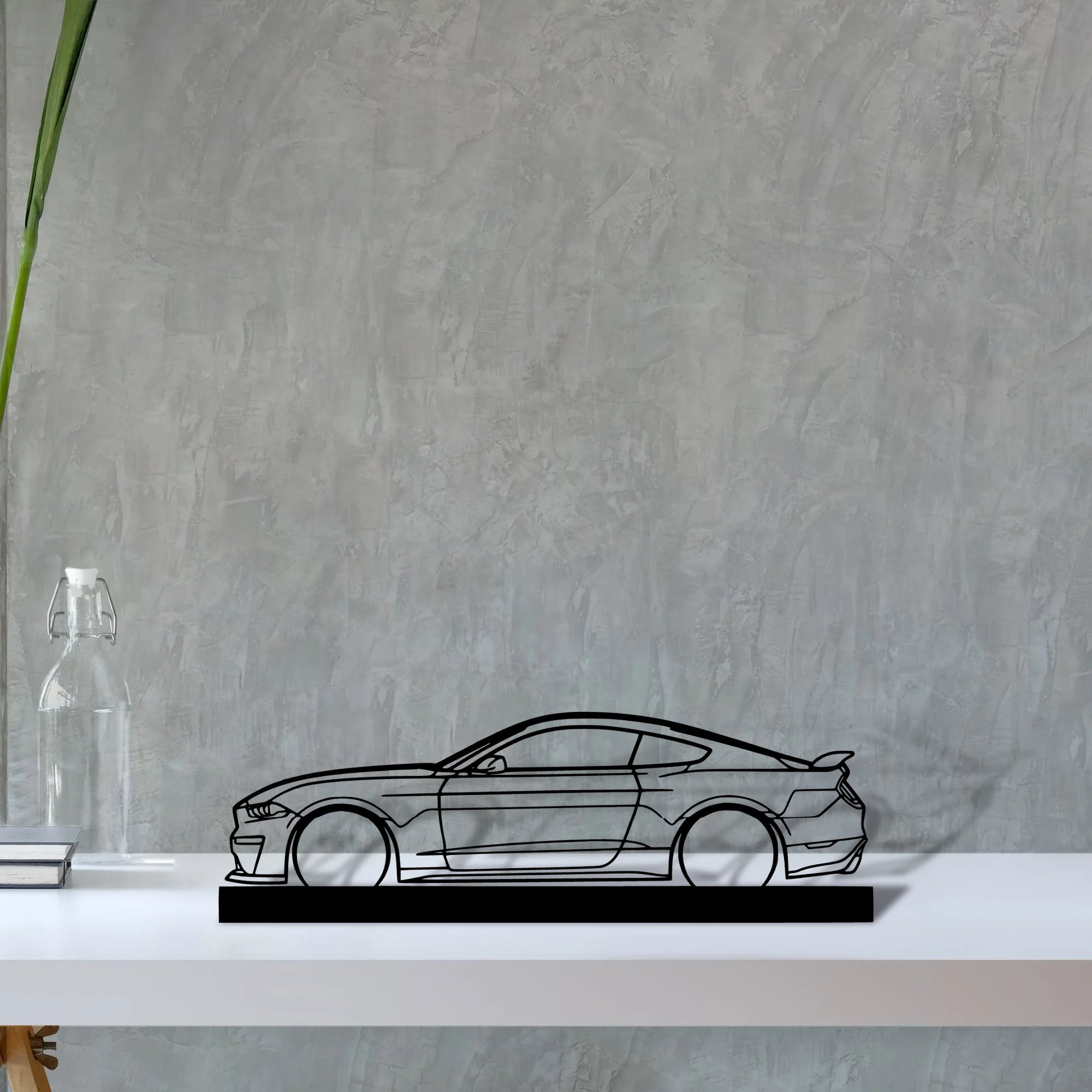 mustang-gt-s550 Silhouette Metal Art Stand - Aero Silhouette