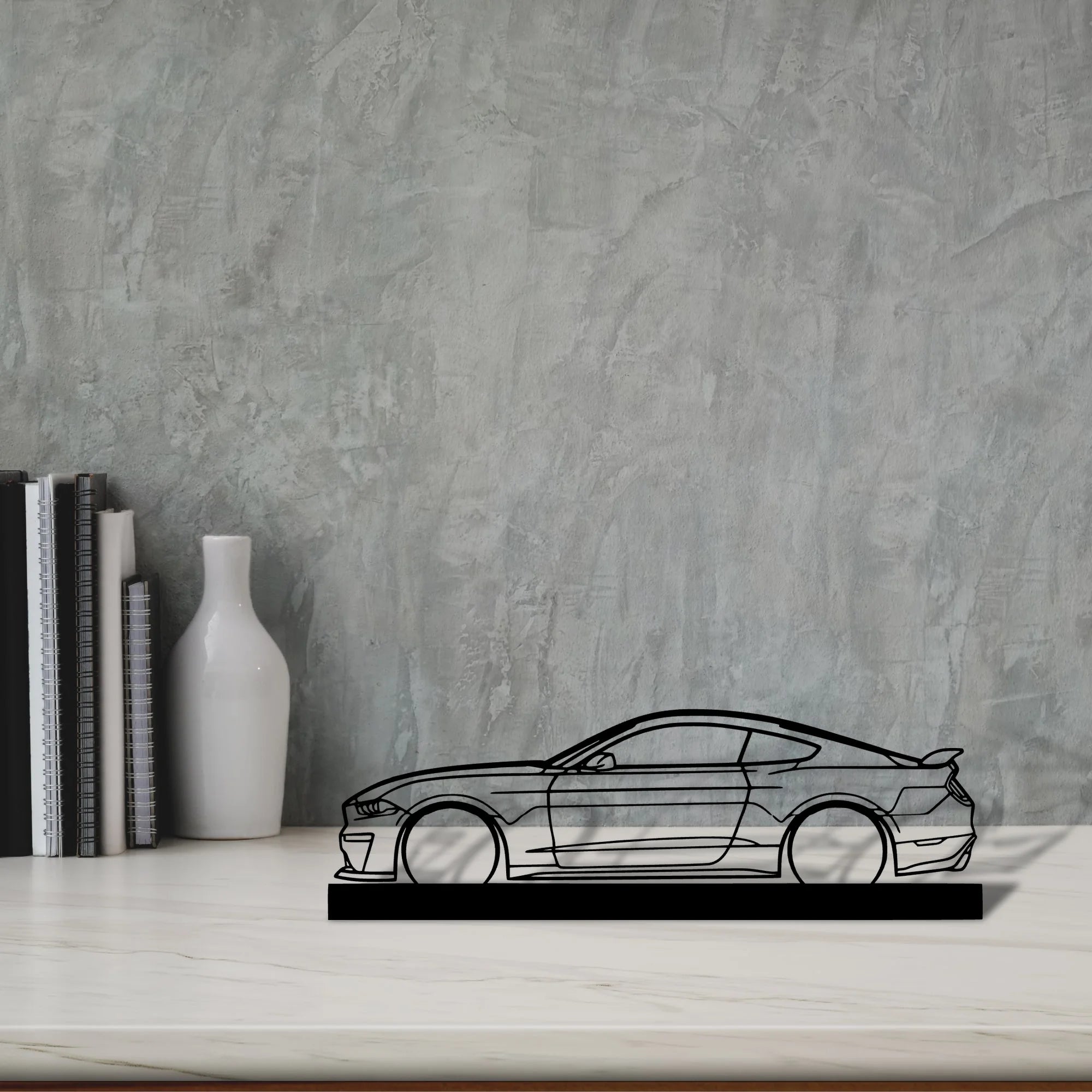 mustang-gt-s550 Silhouette Metal Art Stand - Aero Silhouette