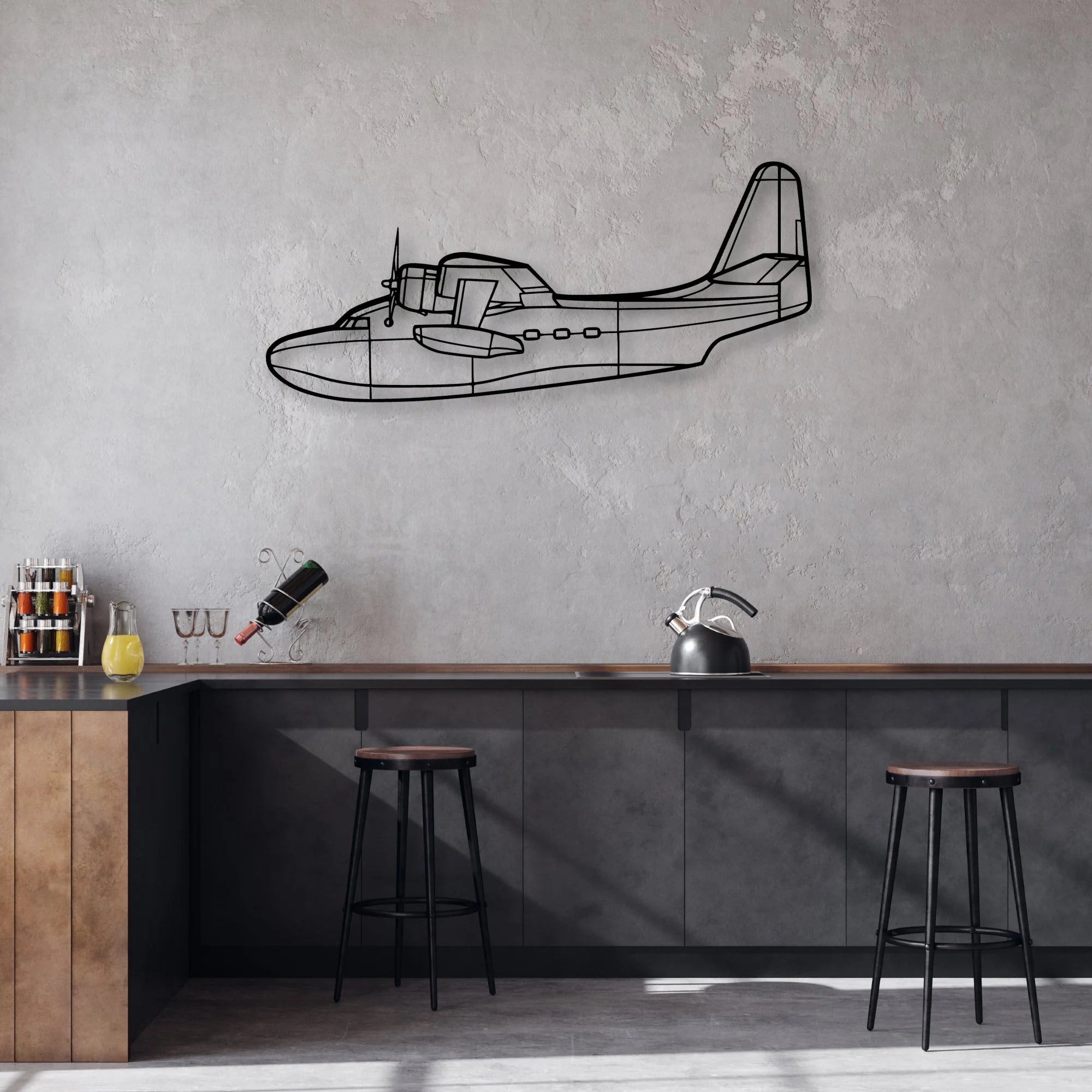 MV-22 Osprey Classic Aircraft Silhouette Metal Wall Art - Aviation Hangar Decor