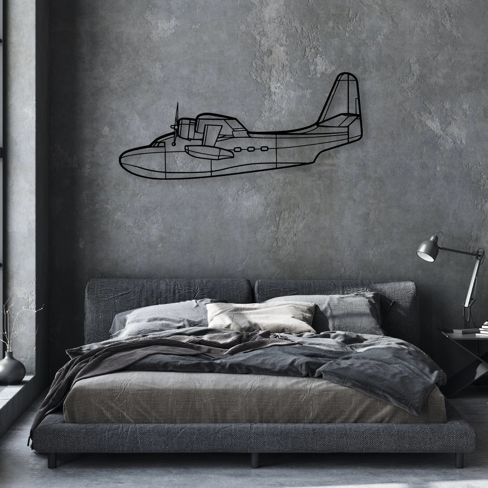 MV-22 Osprey Classic Aircraft Silhouette Metal Wall Art - Aviation Hangar Decor