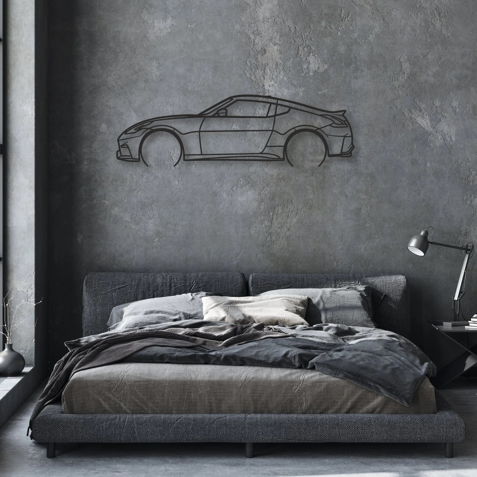 nissan 350z Classic Silhouette Metal Wall Art - Automotive Garage Decor