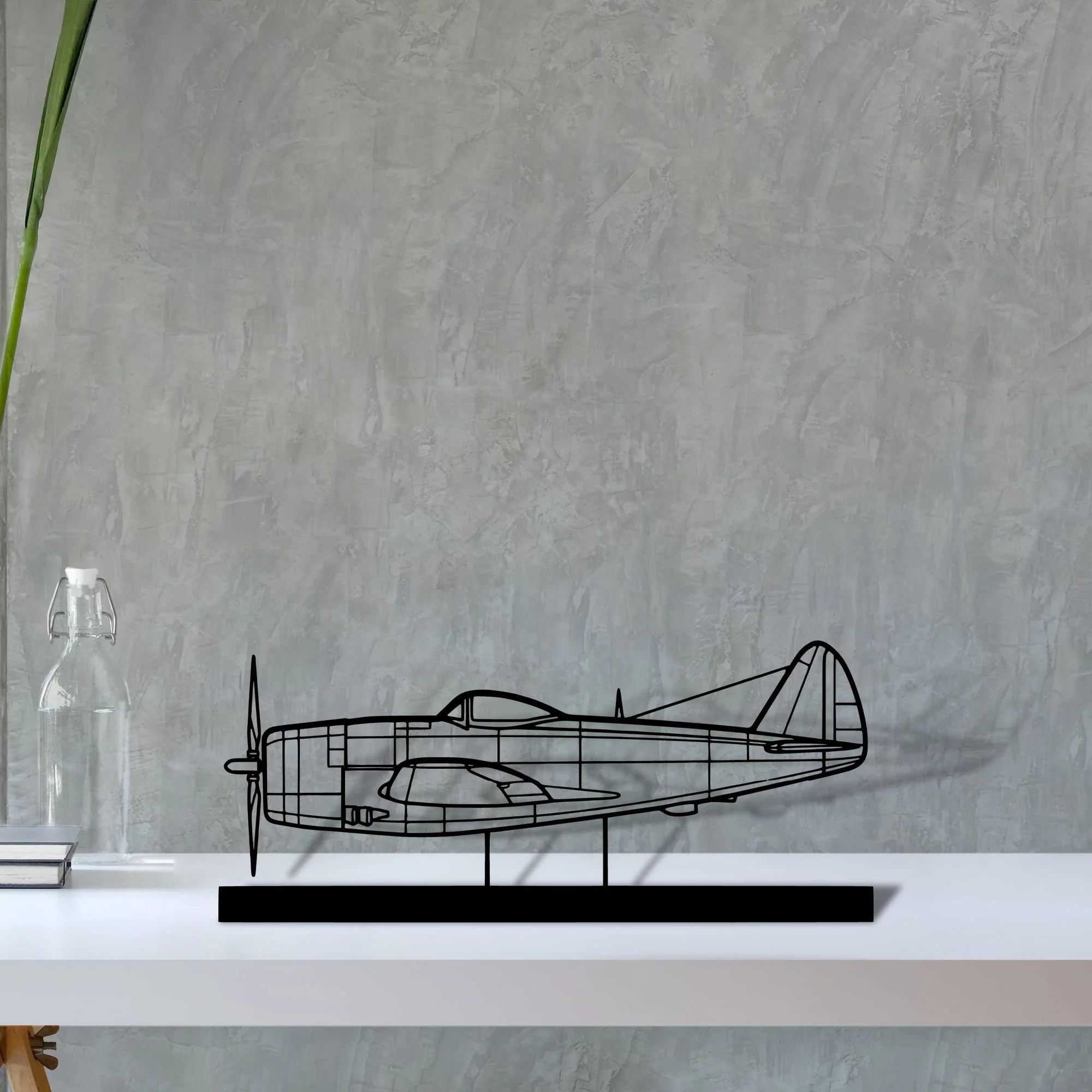 p-47d-2 Silhouette Metal Art Stand - Aero Silhouette