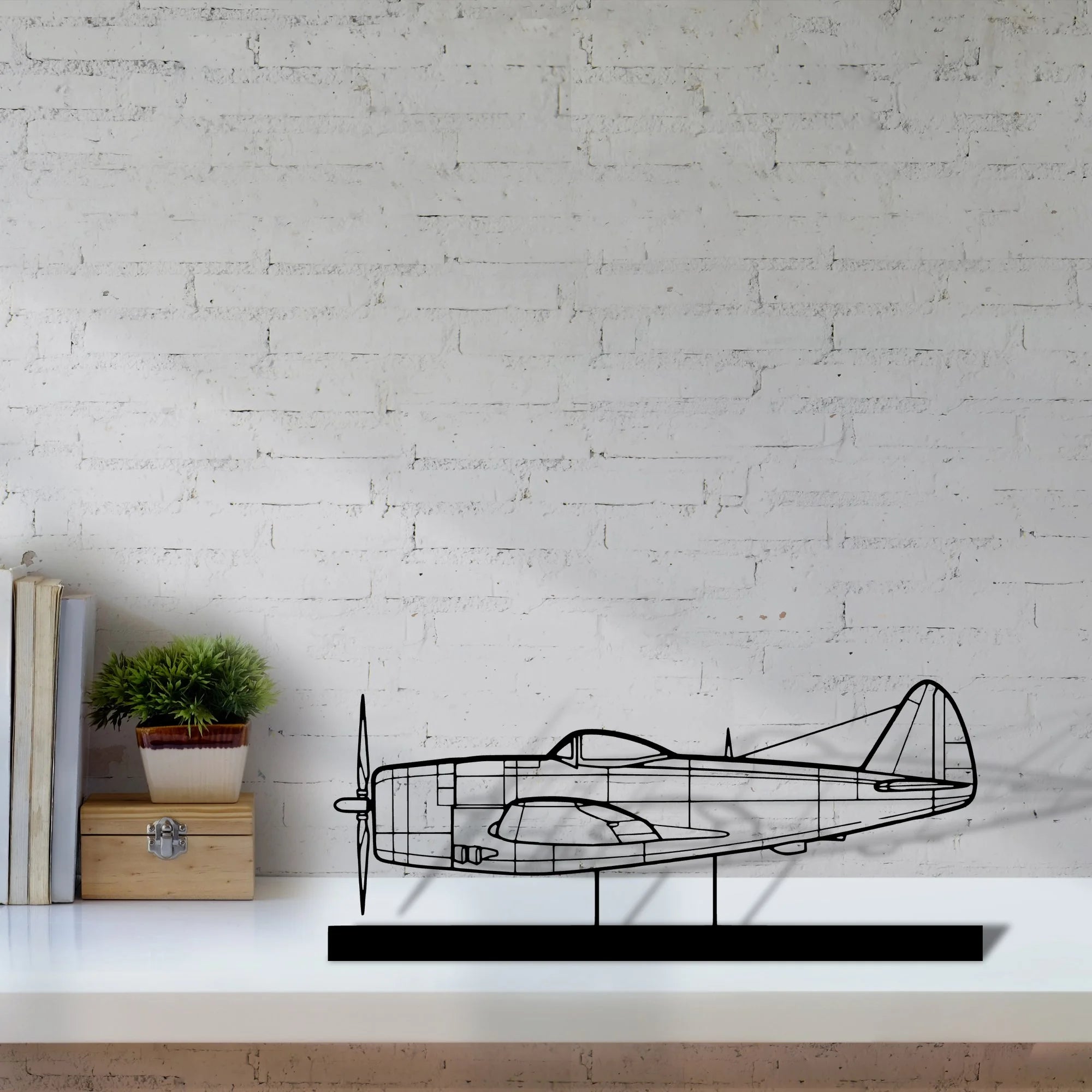 p-47d Silhouette Metal Art Stand - Aero Silhouette