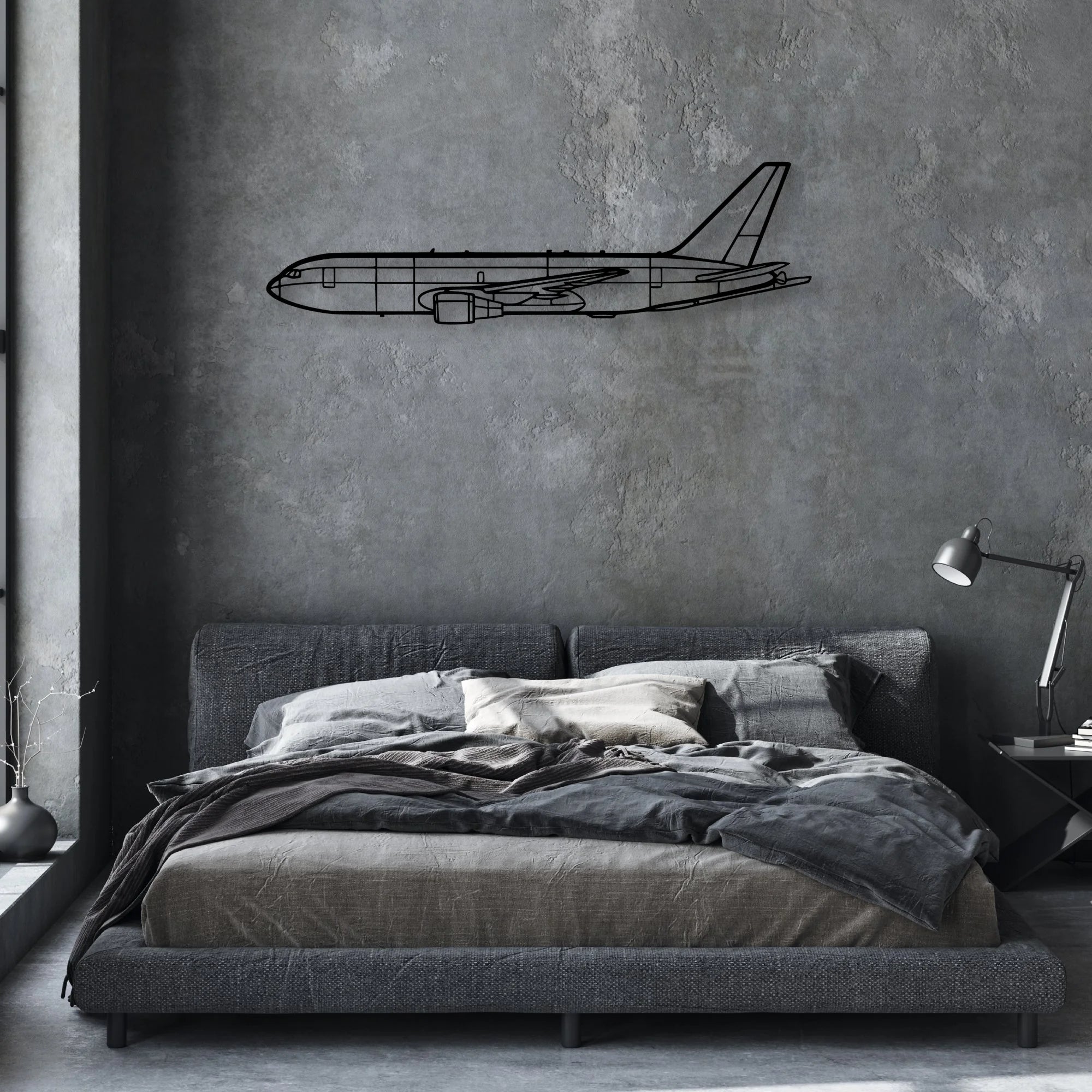 PA-38 Tomahawk Classic Aircraft Silhouette Metal Wall Art - Aviation Hangar Decor