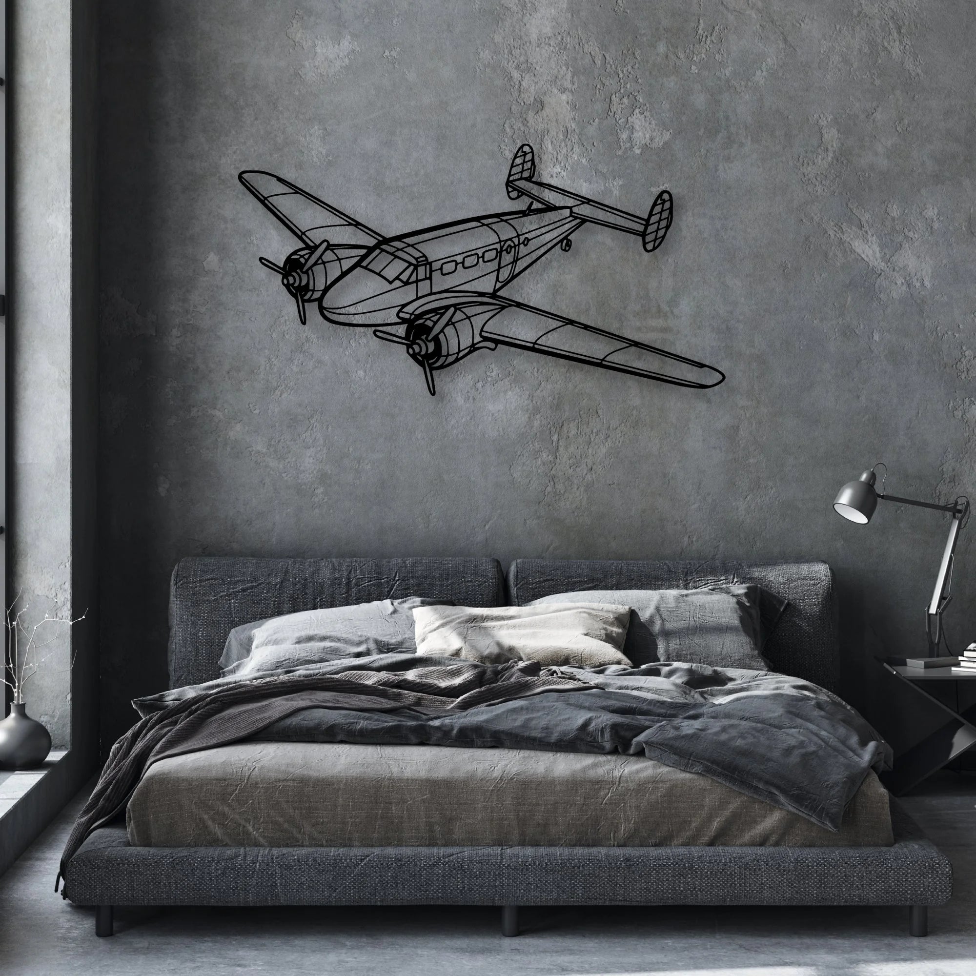 PA-46 350P Malibu Mirage Classic Aircraft Silhouette Metal Wall Art - Aviation Hangar Decor