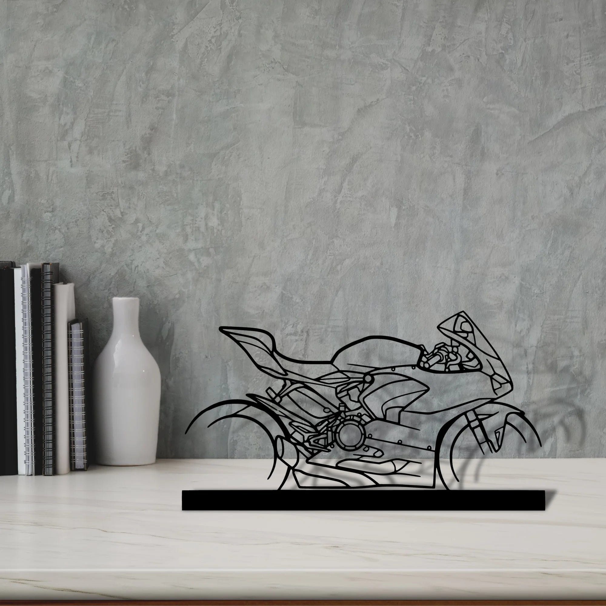 panigale-v2-2021 Silhouette Metal Art Stand - Aero Silhouette