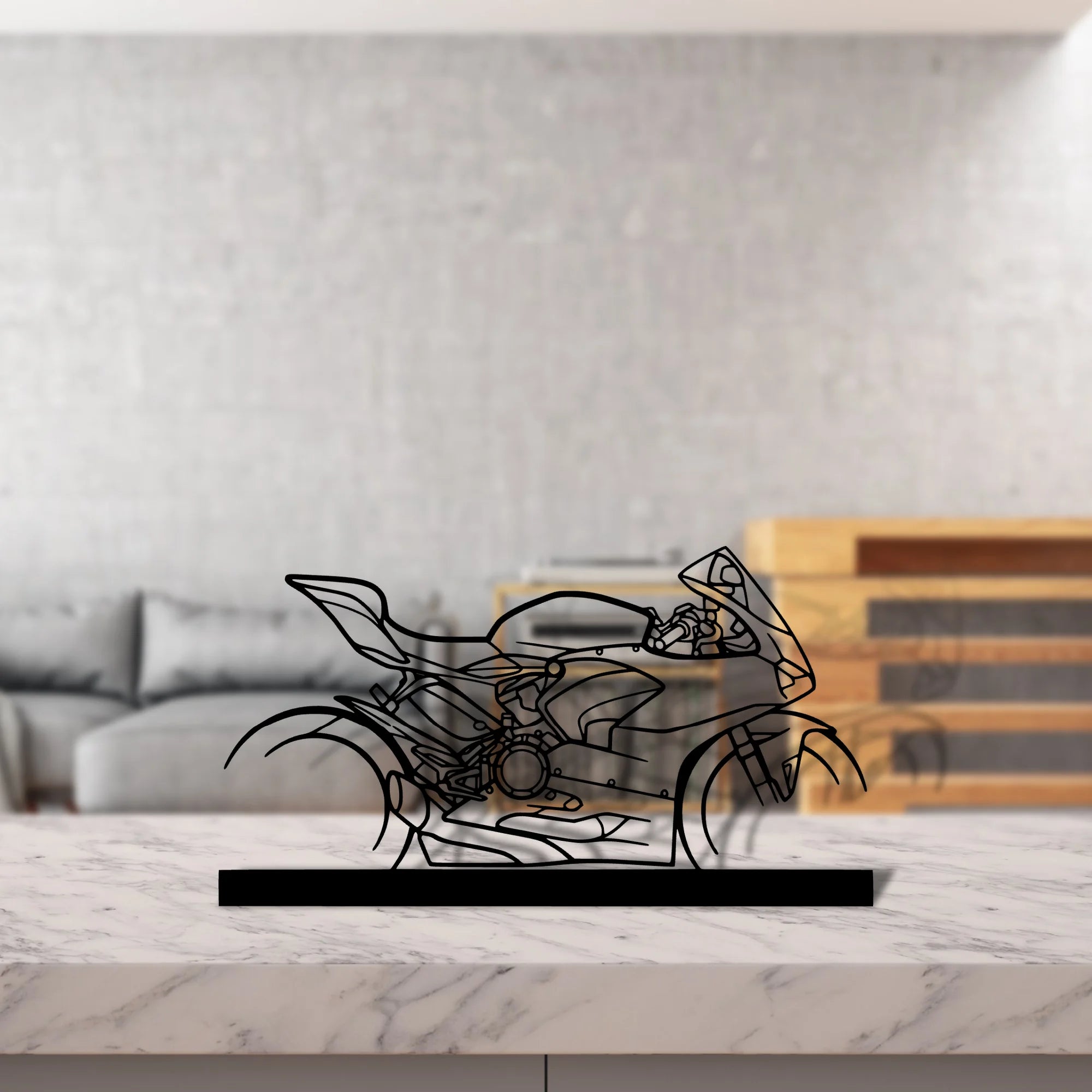 panigale-v2-2021 Silhouette Metal Art Stand - Aero Silhouette