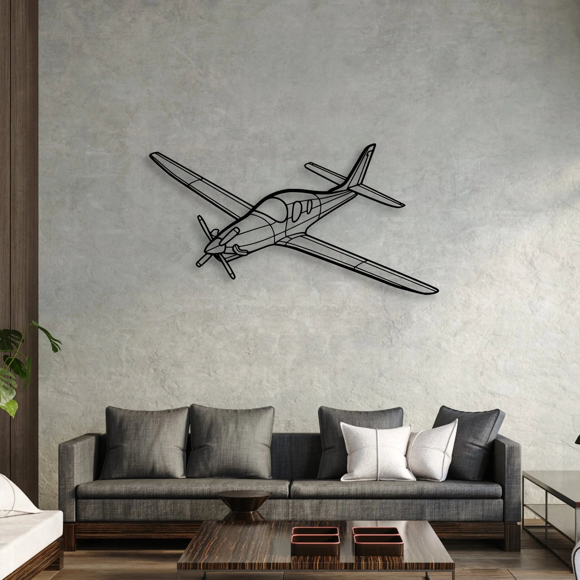 Piper J-3 Cub Classic Aircraft Silhouette Metal Wall Art - Aviation Hangar Decor