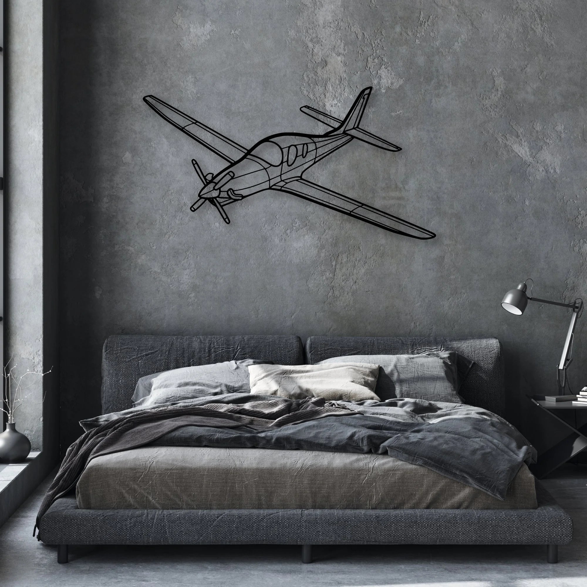 Piper J-3 Cub Classic Aircraft Silhouette Metal Wall Art - Aviation Hangar Decor
