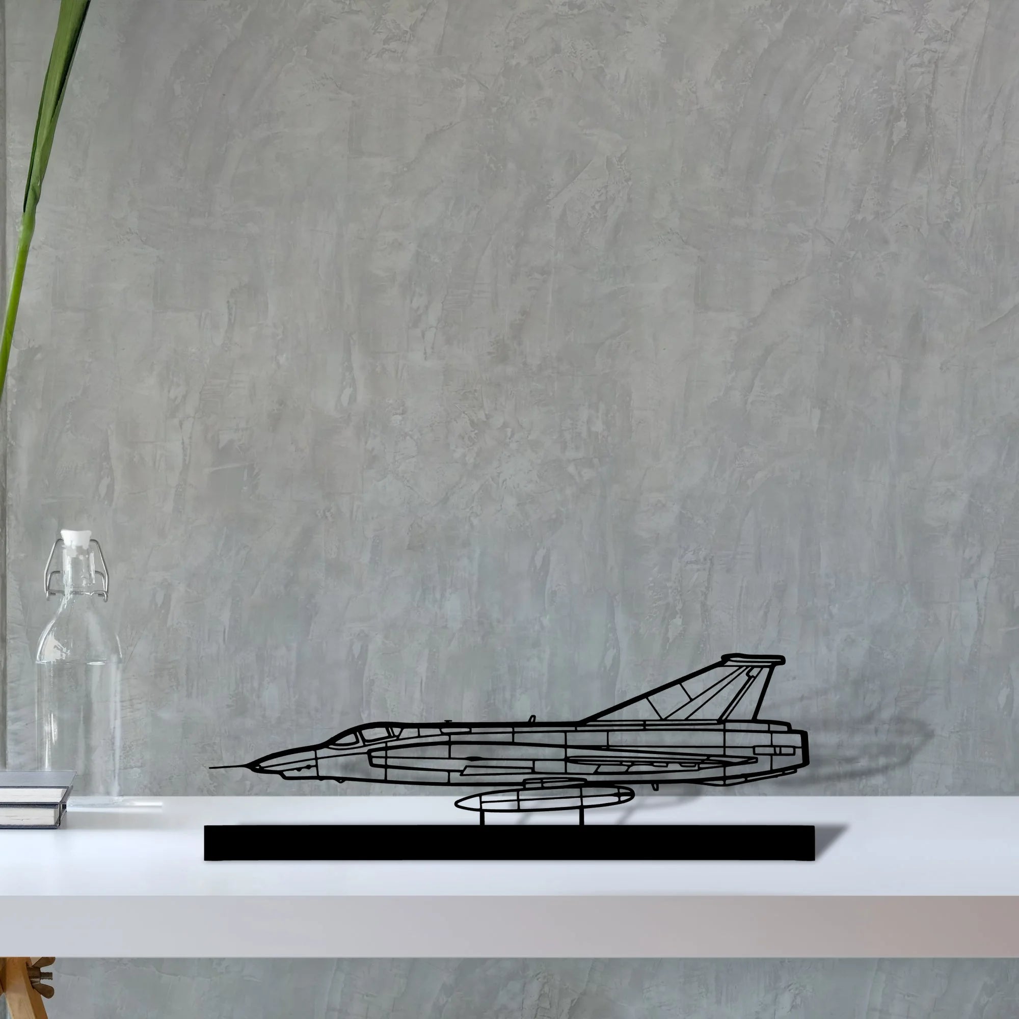 rf-35-draken Silhouette Metal Art Stand - Aero Silhouette