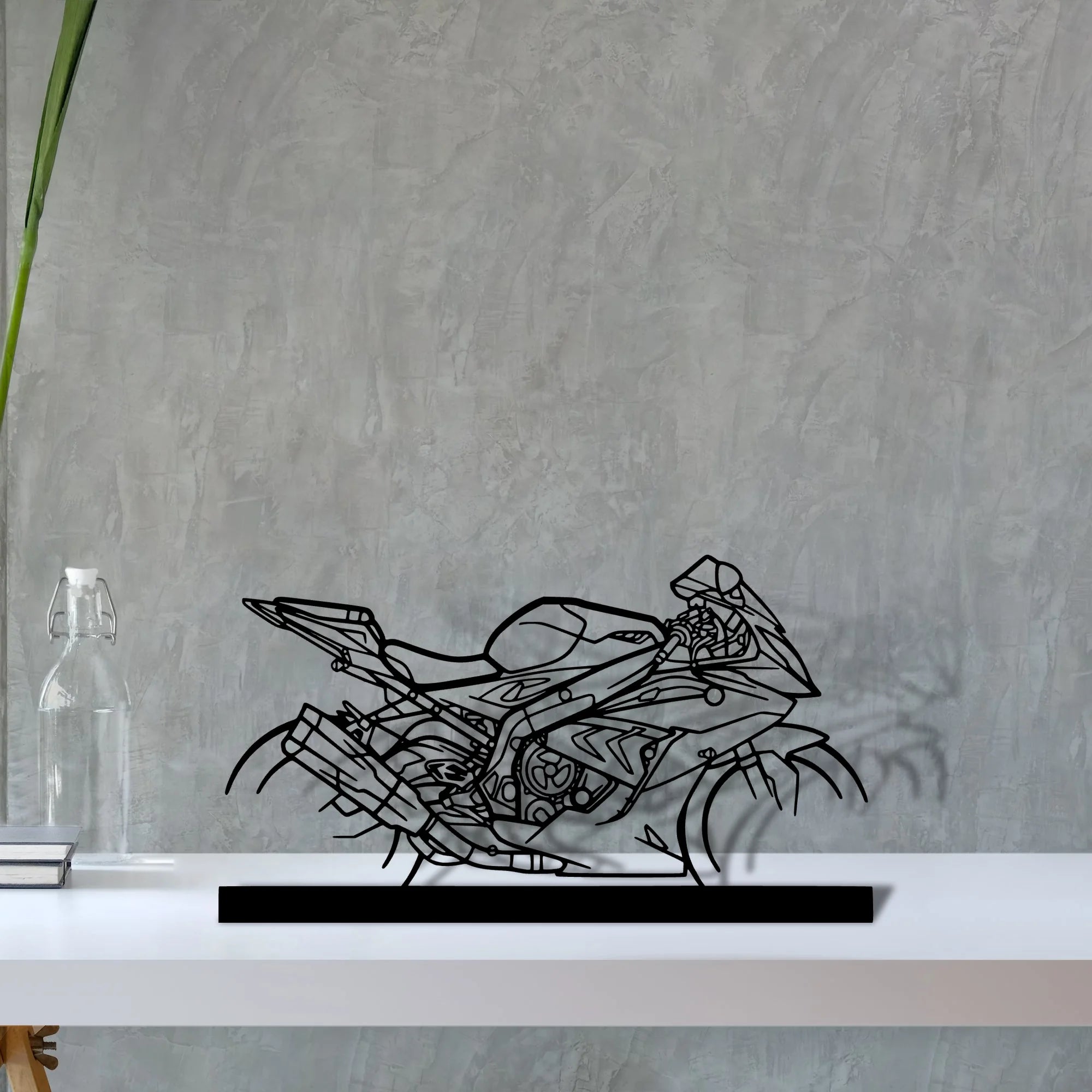 s1000rr Silhouette Metal Art Stand - Aero Silhouette