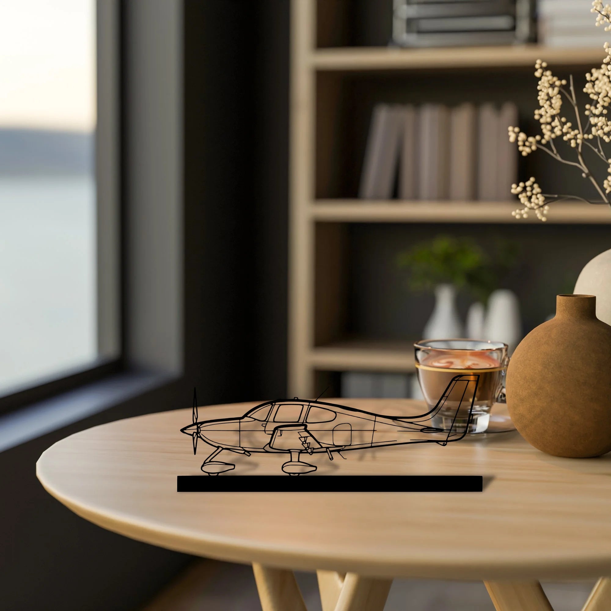 sr22 Silhouette Metal Art Stand - Aero Silhouette