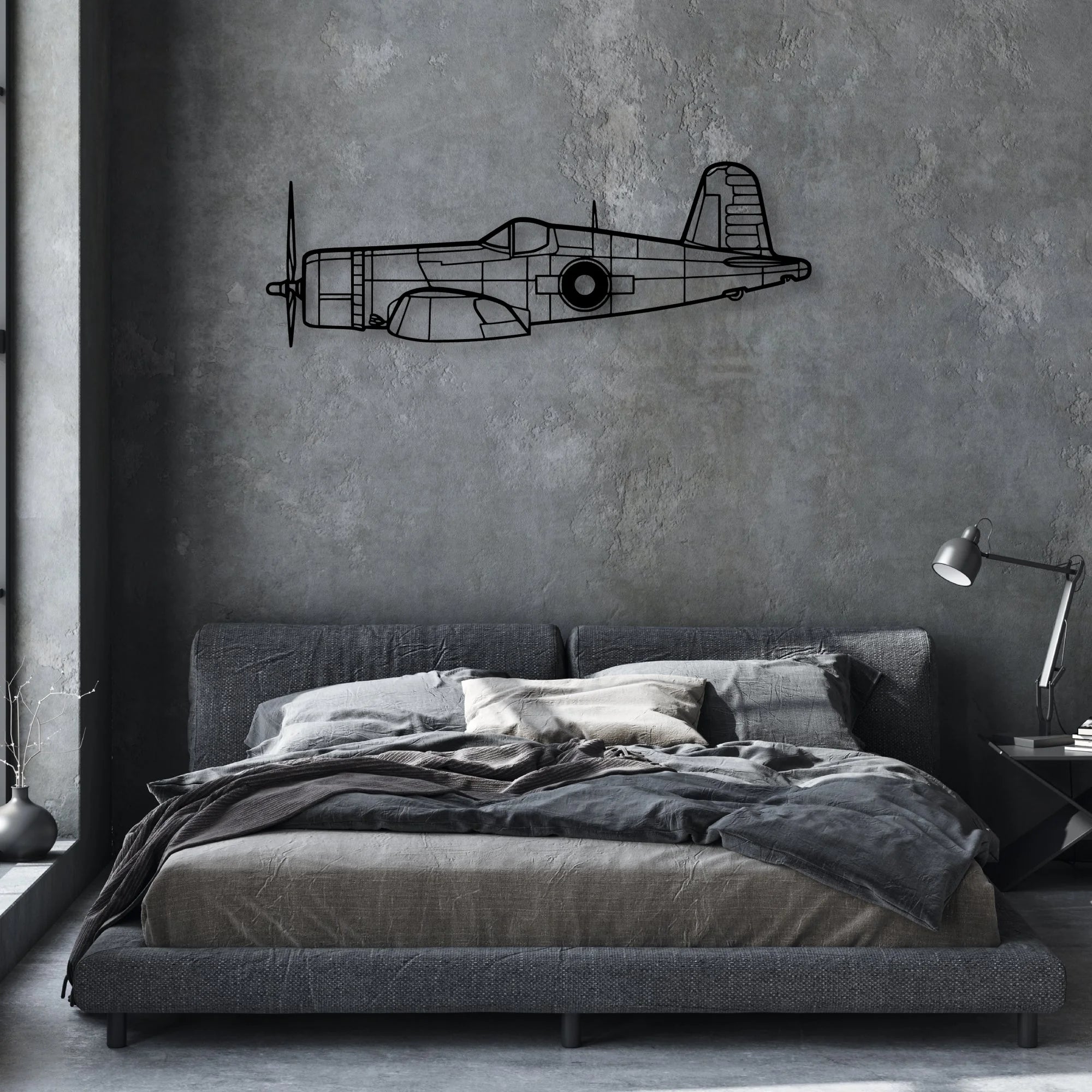 Stearman 2 Classic Aircraft Silhouette Metal Wall Art - Aviation Hangar Decor