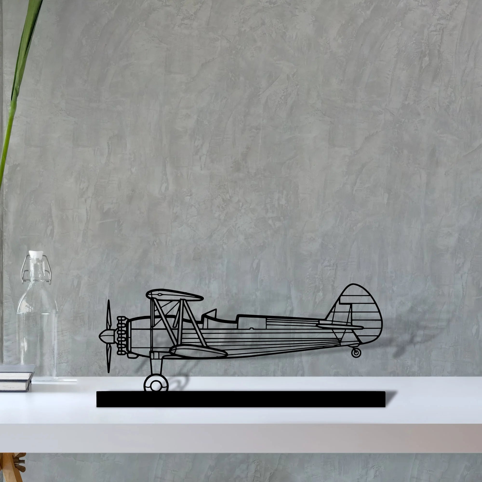 stearman-75-2 Silhouette Metal Art Stand - Aero Silhouette