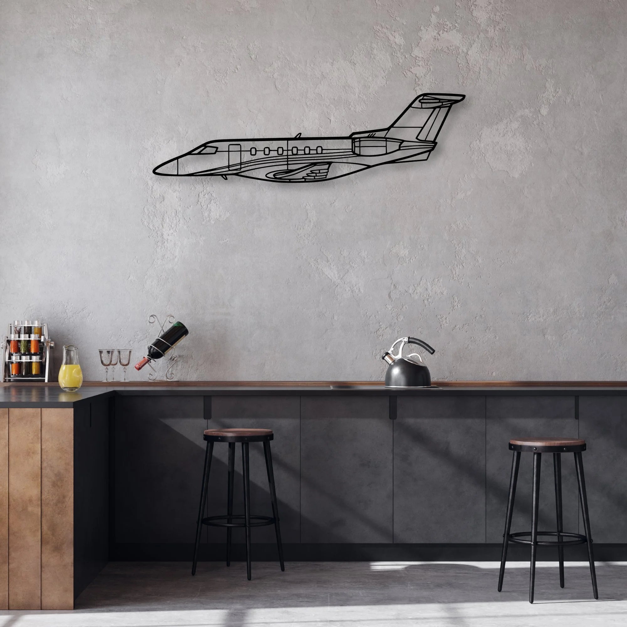 Super Petrel LS Classic Aircraft Silhouette Metal Wall Art - Aviation Hangar Decor