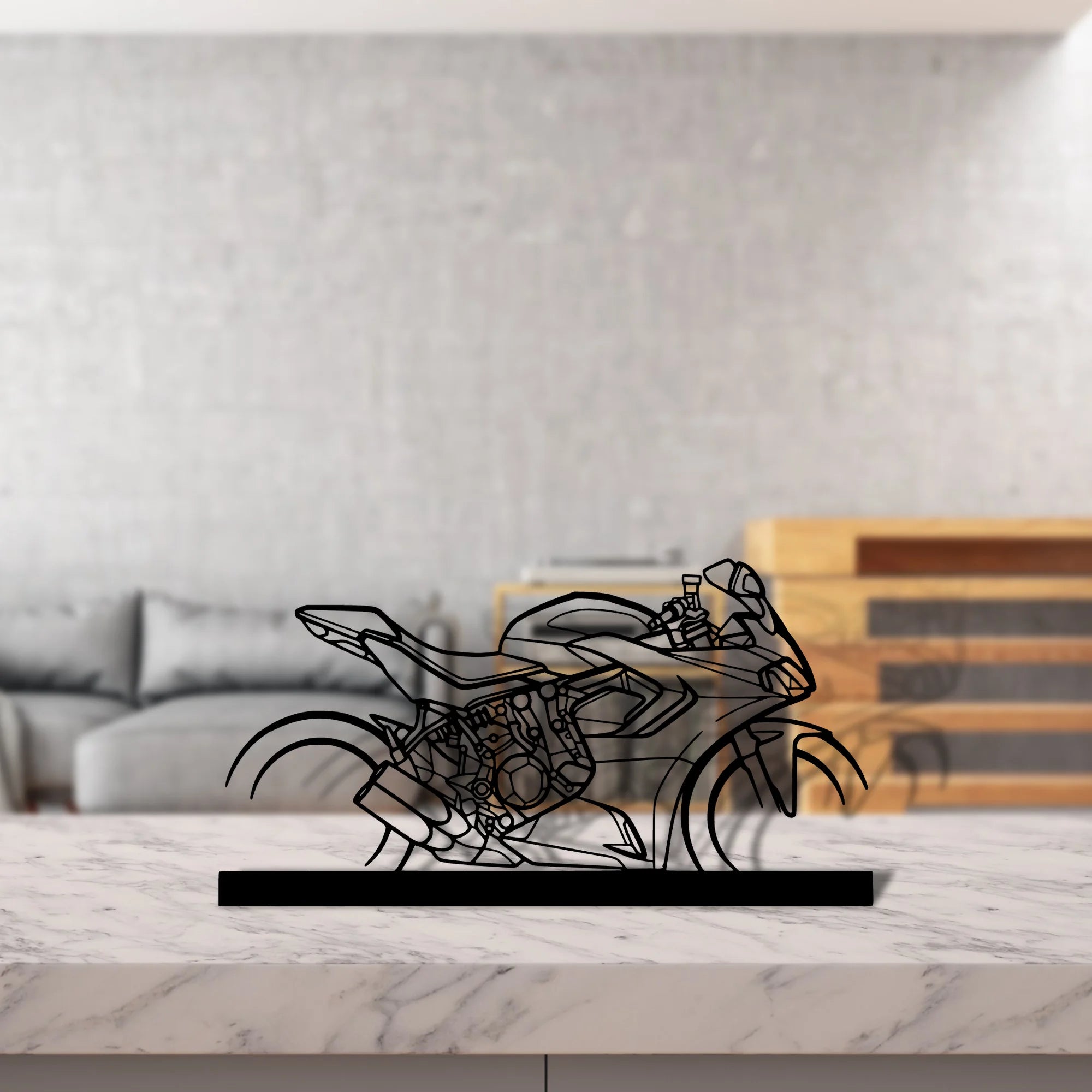 supersport-950s-2022 Silhouette Metal Art Stand - Aero Silhouette