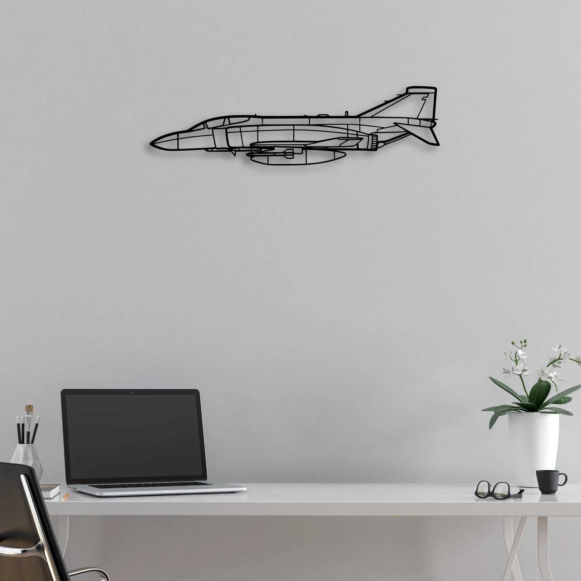 T-34A Mentor Classic Aircraft Silhouette Metal Wall Art - Aviation Hangar Decor
