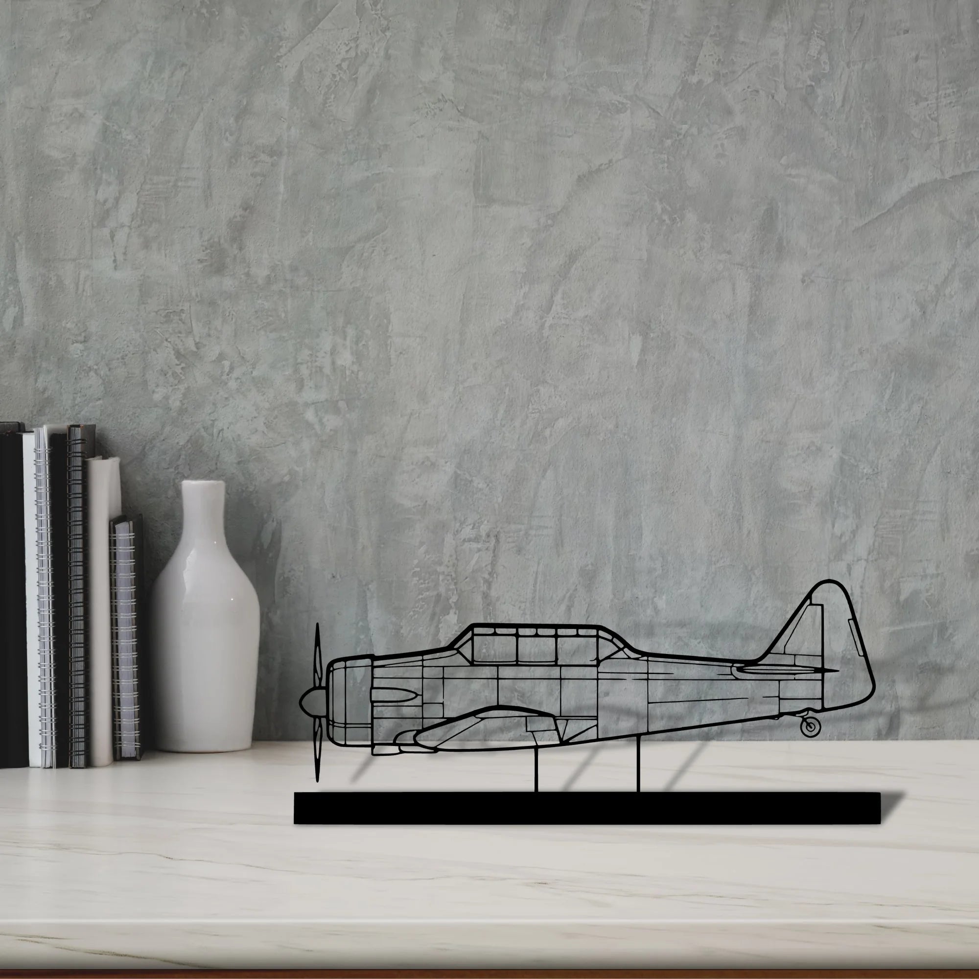t-6g-texan-2 Silhouette Metal Art Stand - Aero Silhouette