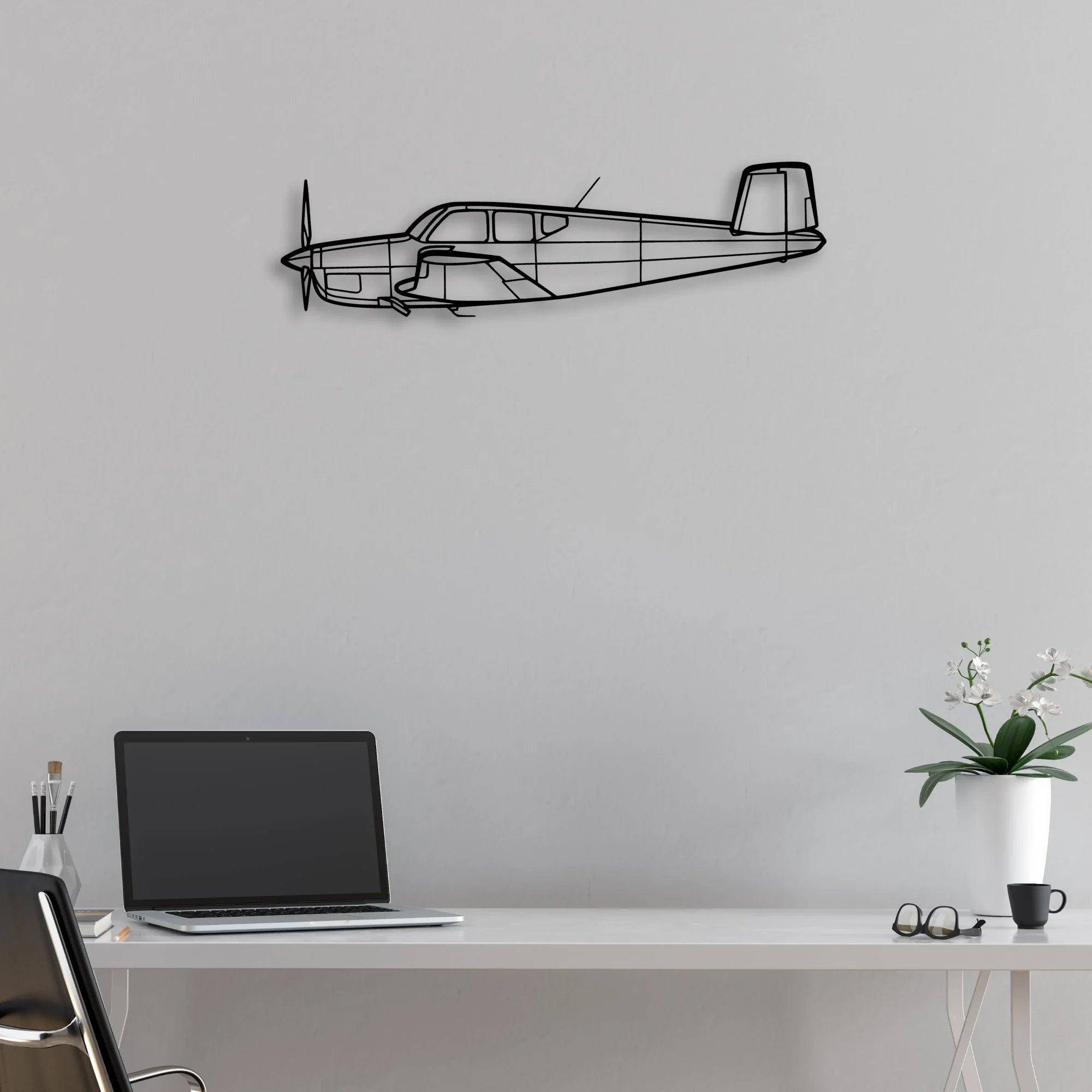 TA-152H 1 Classic Aircraft Silhouette Metal Wall Art - Aviation Hangar Decor