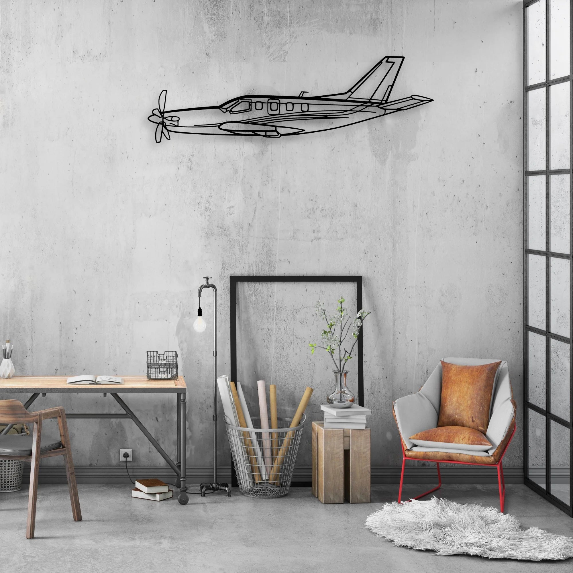 TBM-2 Classic Aircraft Silhouette Metal Wall Art - Aviation Hangar Decor