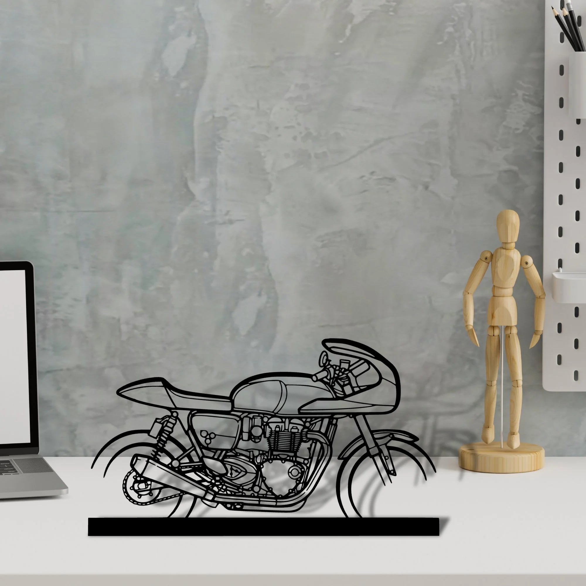 thruxton-tfc Silhouette Metal Art Stand - Aero Silhouette