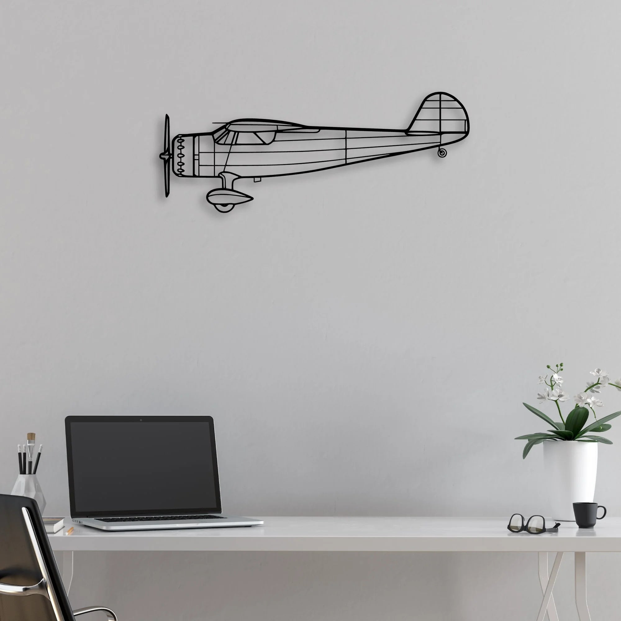 Tornado 10 Classic Aircraft Silhouette Metal Wall Art - Aviation Hangar Decor