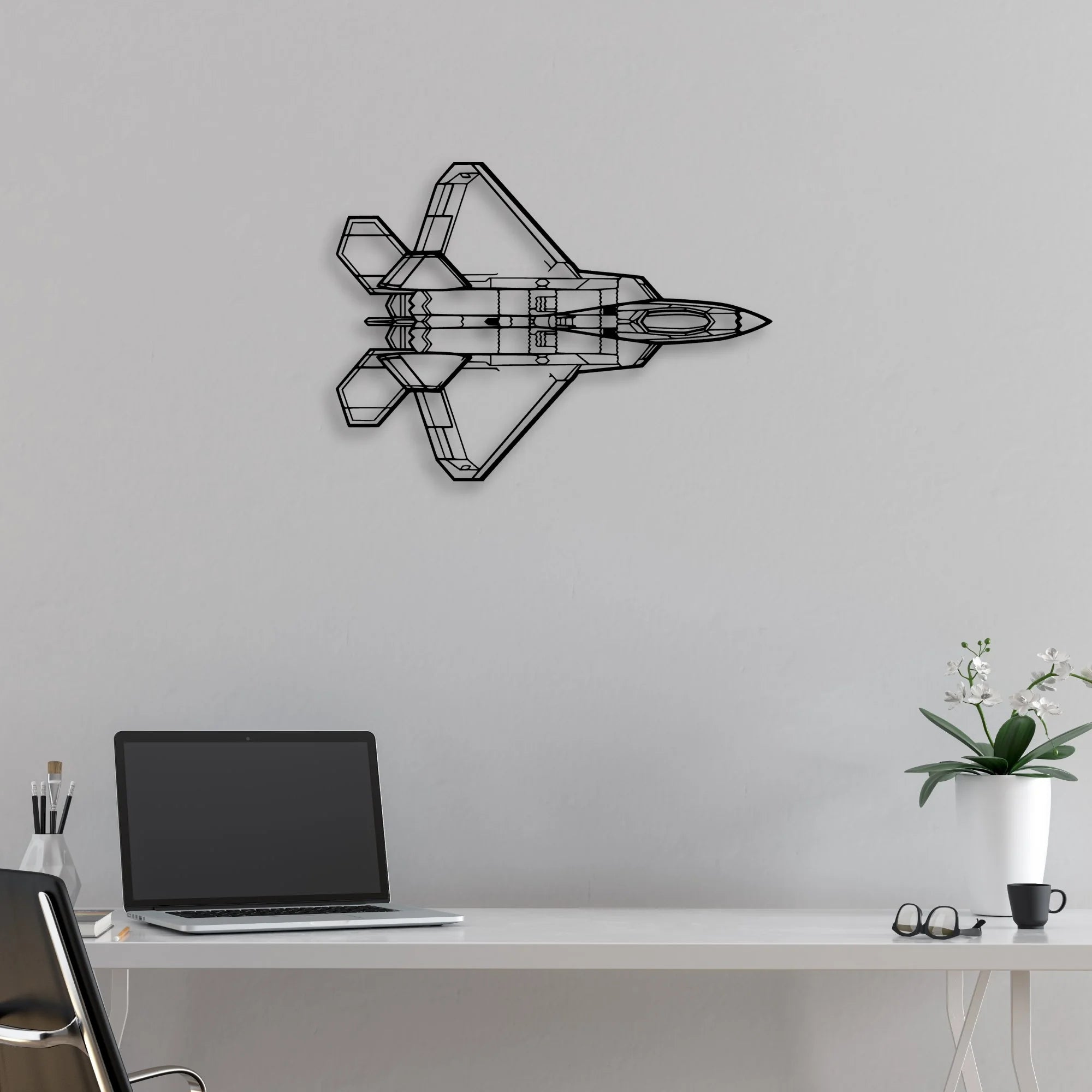 Tornado 2 Classic Aircraft Silhouette Metal Wall Art - Aviation Hangar Decor