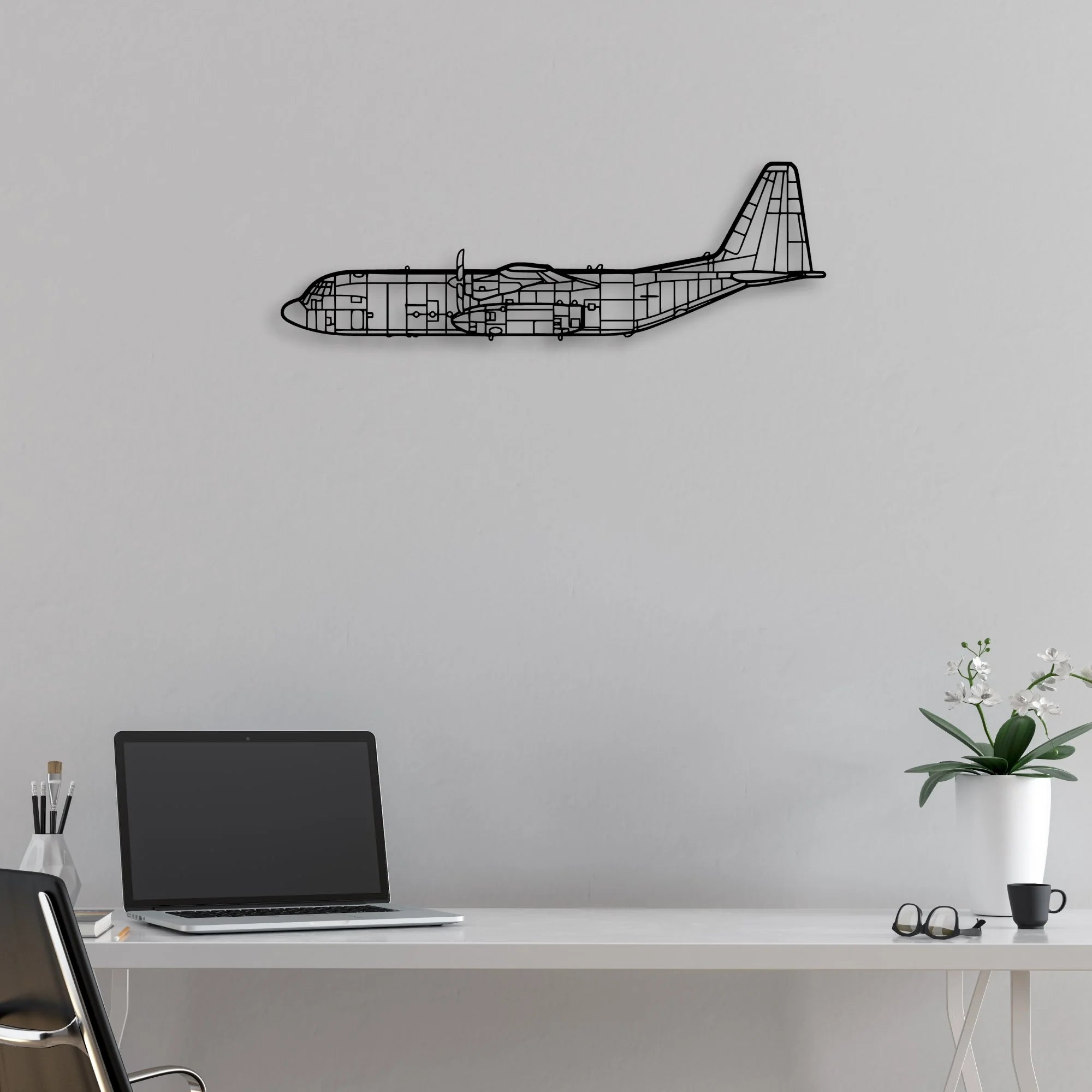 Tornado 7 Classic Aircraft Silhouette Metal Wall Art - Aviation Hangar Decor