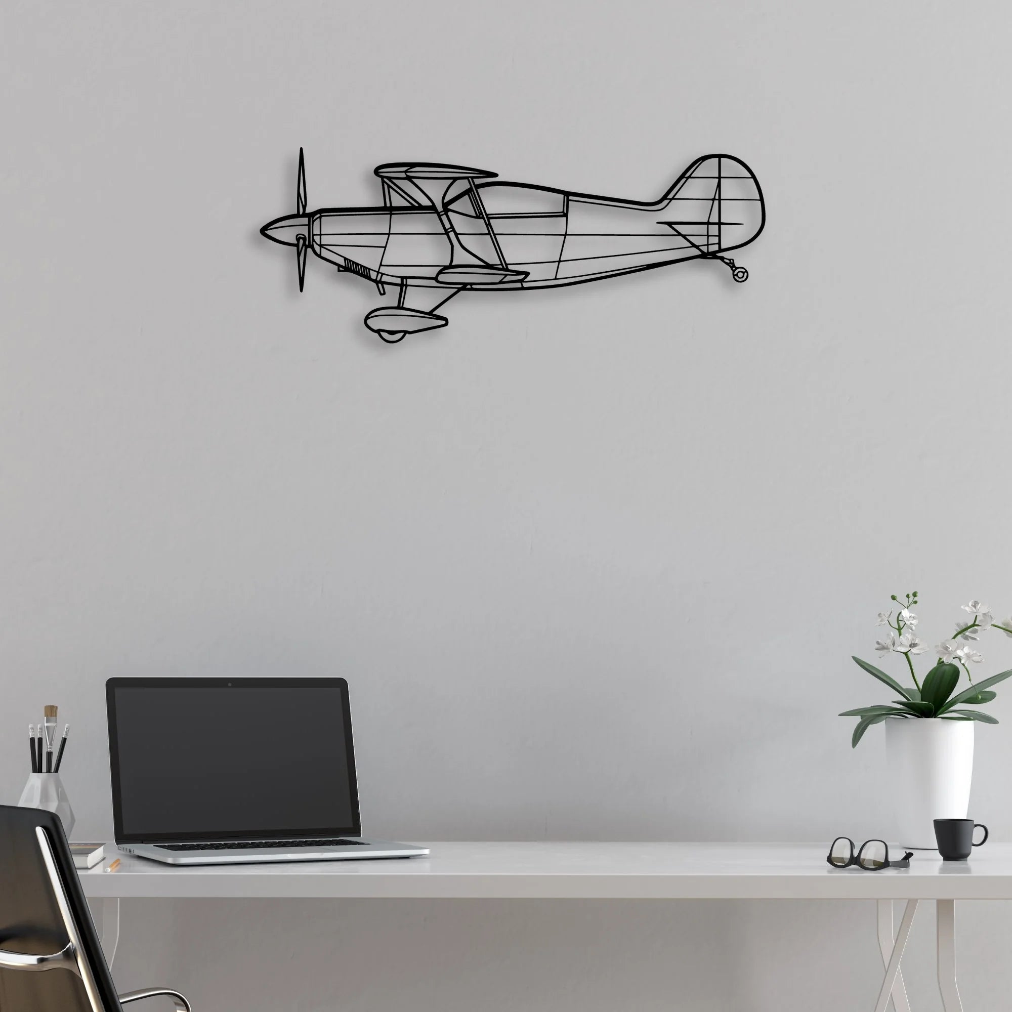 Tornado 8 Classic Aircraft Silhouette Metal Wall Art - Aviation Hangar Decor