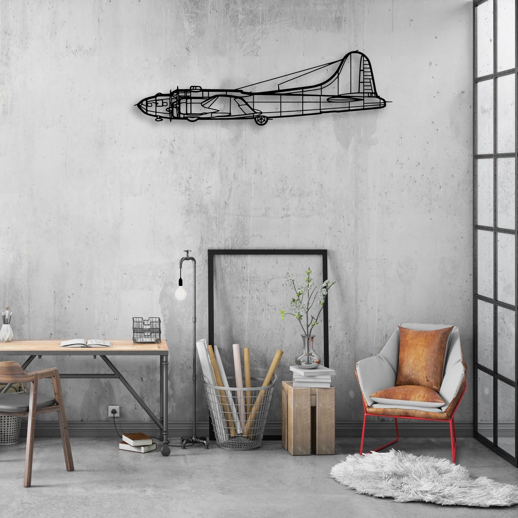 Tornado 9 Classic Aircraft Silhouette Metal Wall Art - Aviation Hangar Decor