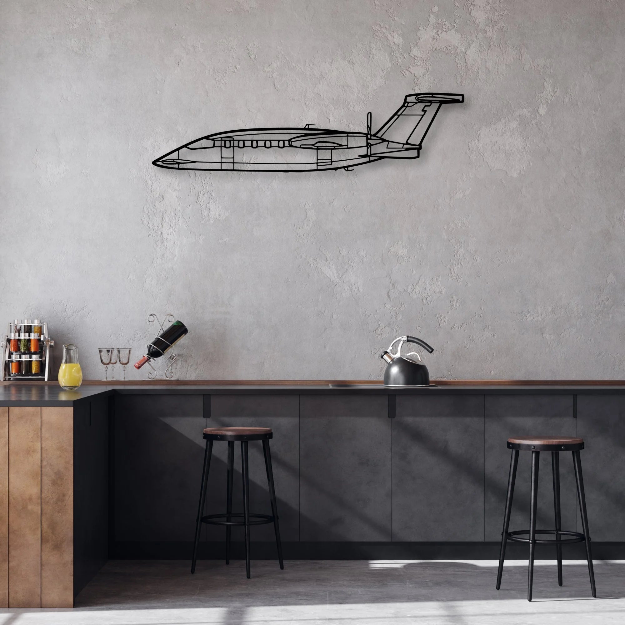 UH-60L Black Hawk Classic Aircraft Silhouette Metal Wall Art - Aviation Hangar Decor