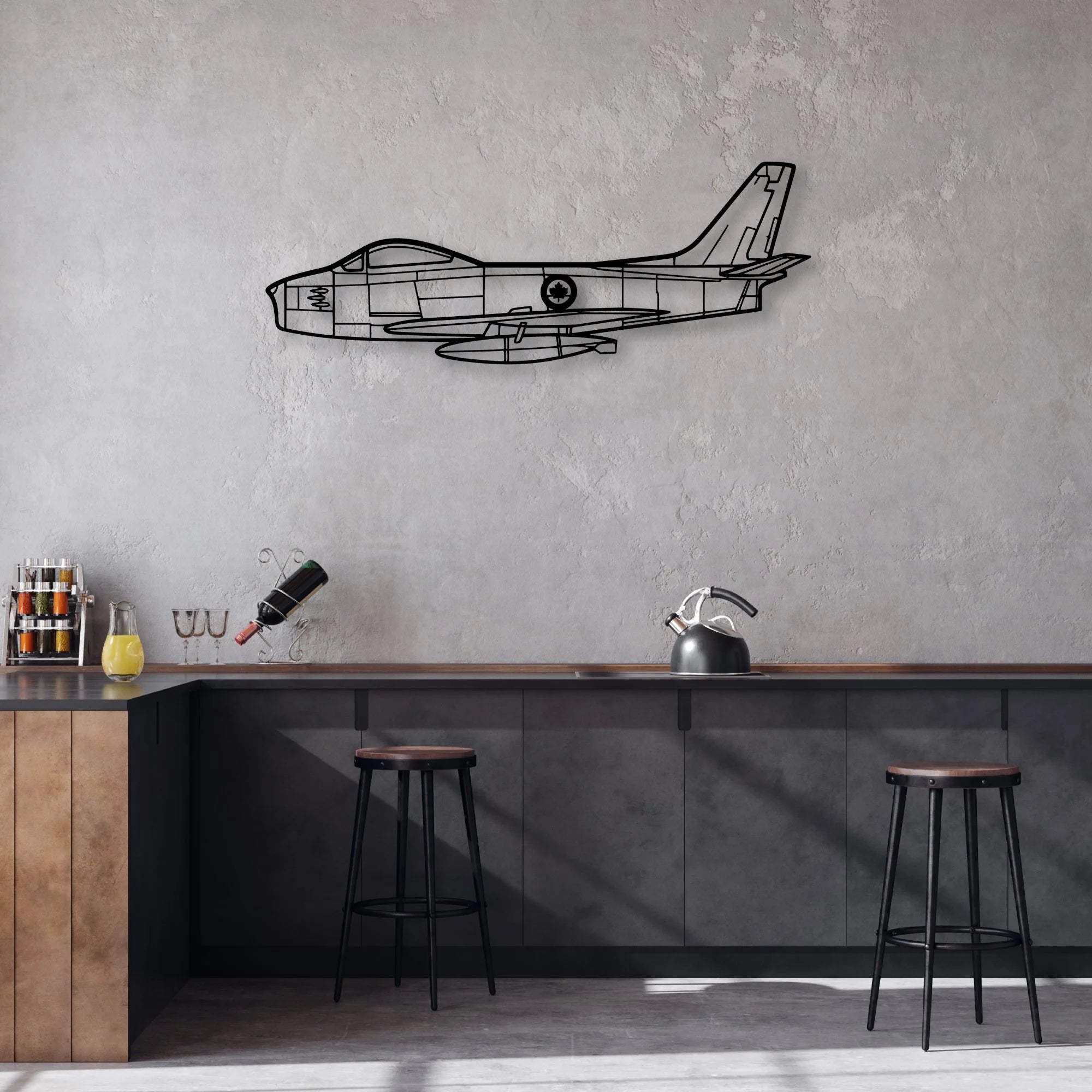 Viking 17 31A Classic Aircraft Silhouette Metal Wall Art - Aviation Hangar Decor
