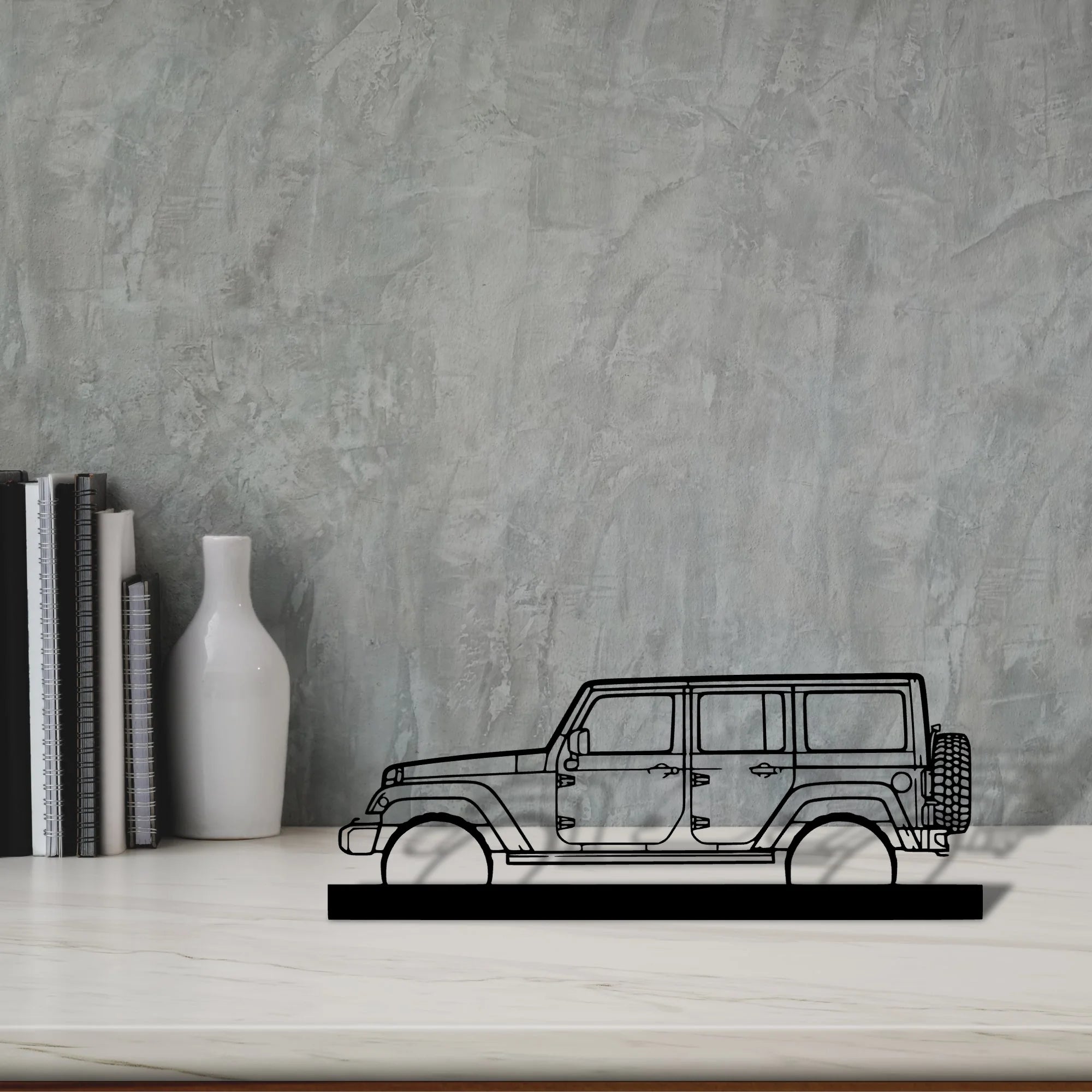 wrangler-2015 Silhouette Metal Art Stand - Aero Silhouette