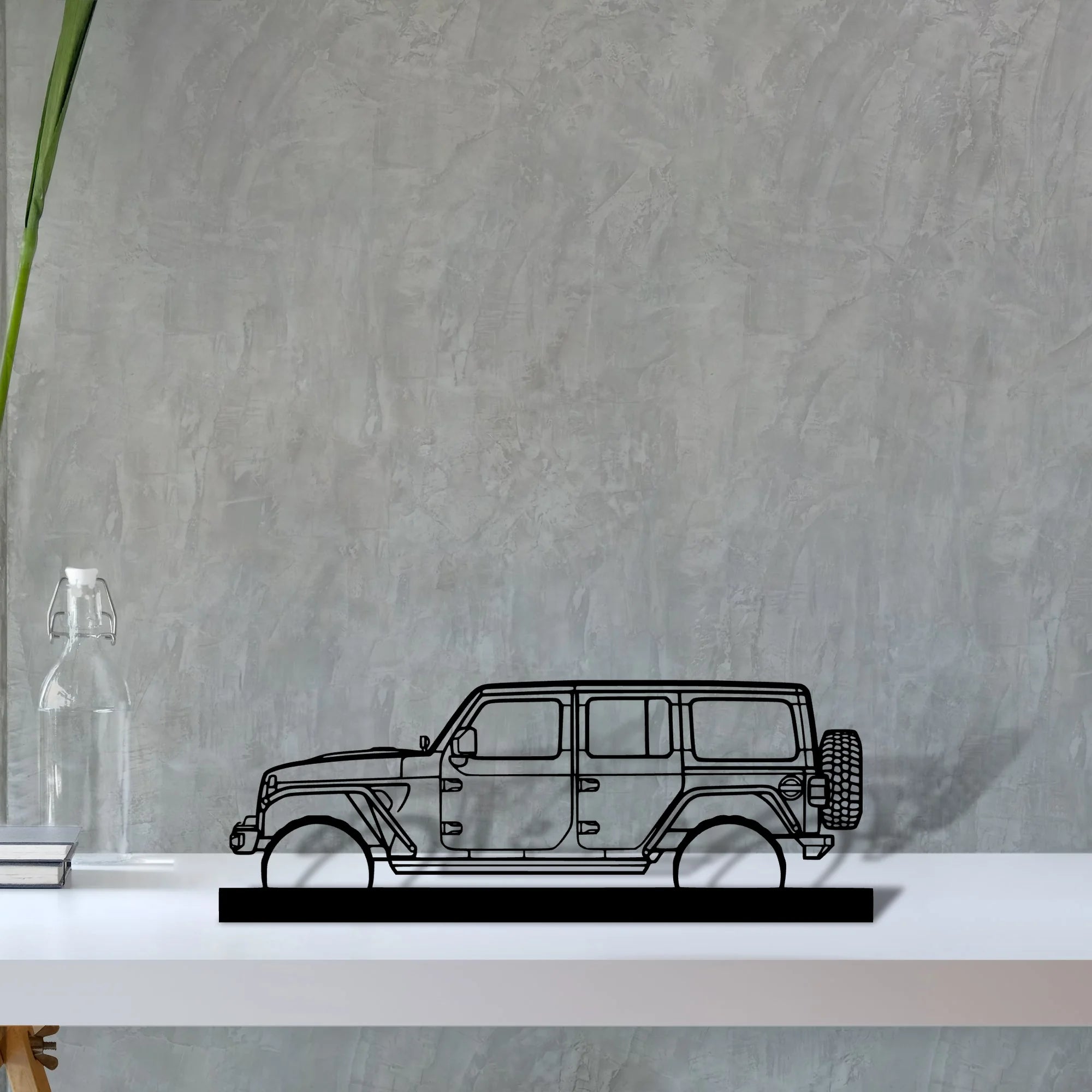 wrangler-2019-2 Silhouette Metal Art Stand - Aero Silhouette
