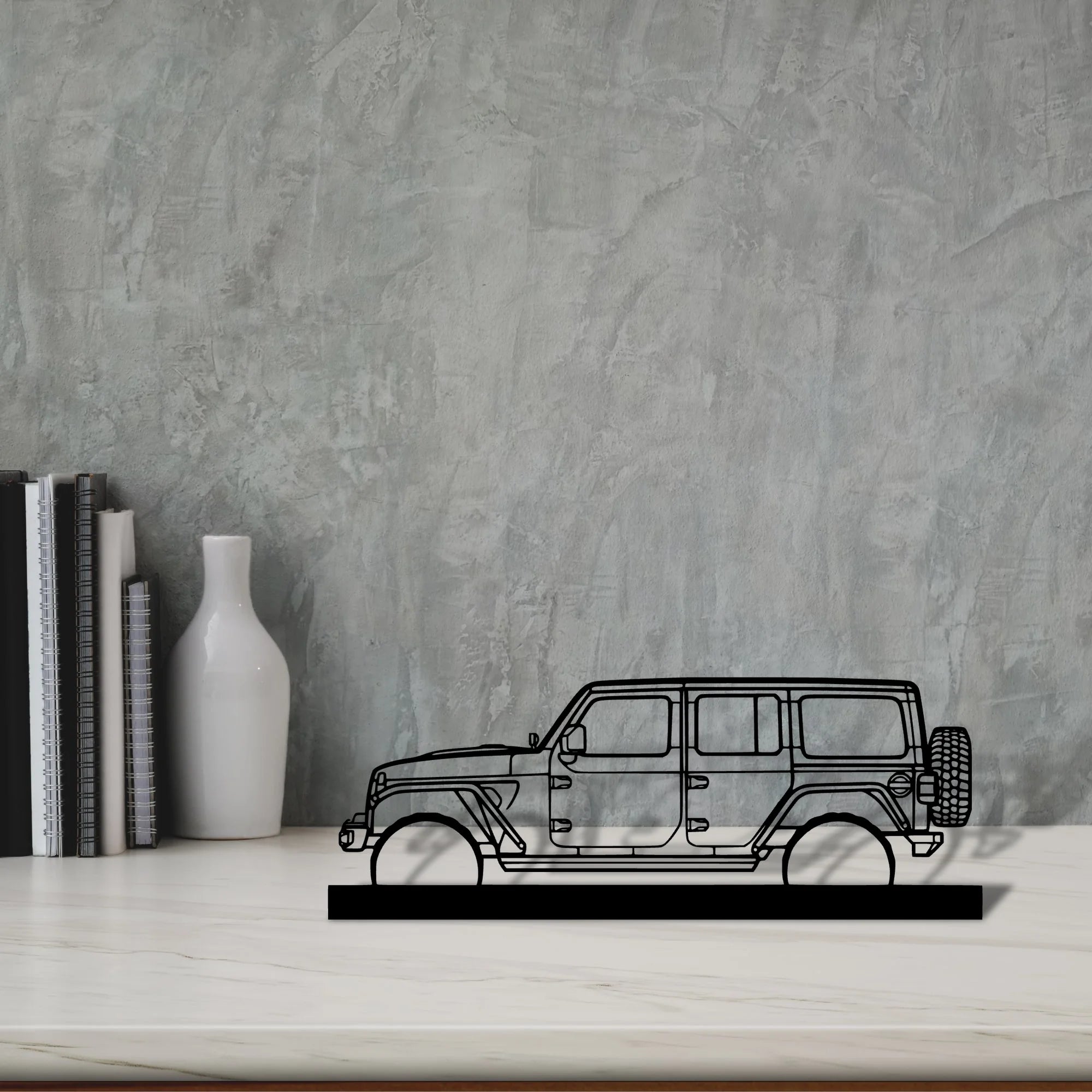 wrangler-2019 Silhouette Metal Art Stand - Aero Silhouette