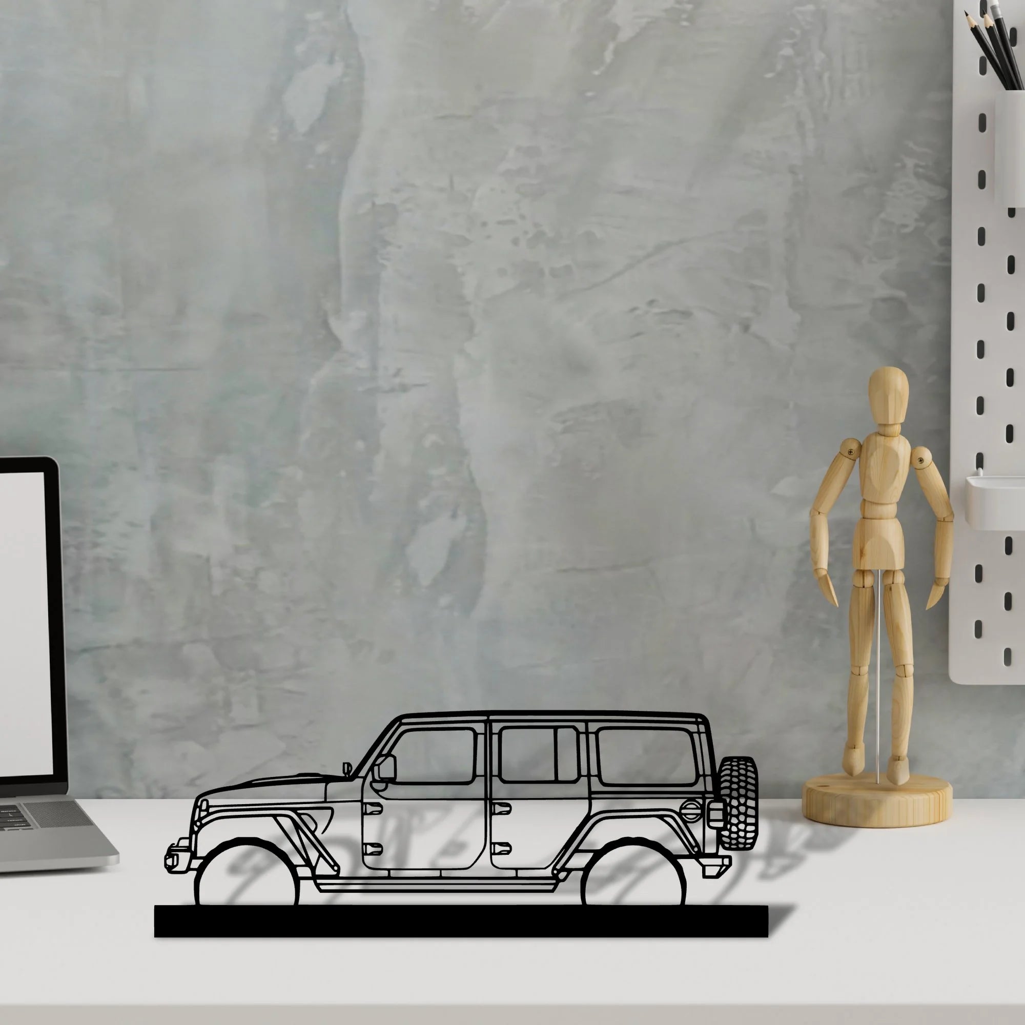 wrangler-2019 Silhouette Metal Art Stand - Aero Silhouette
