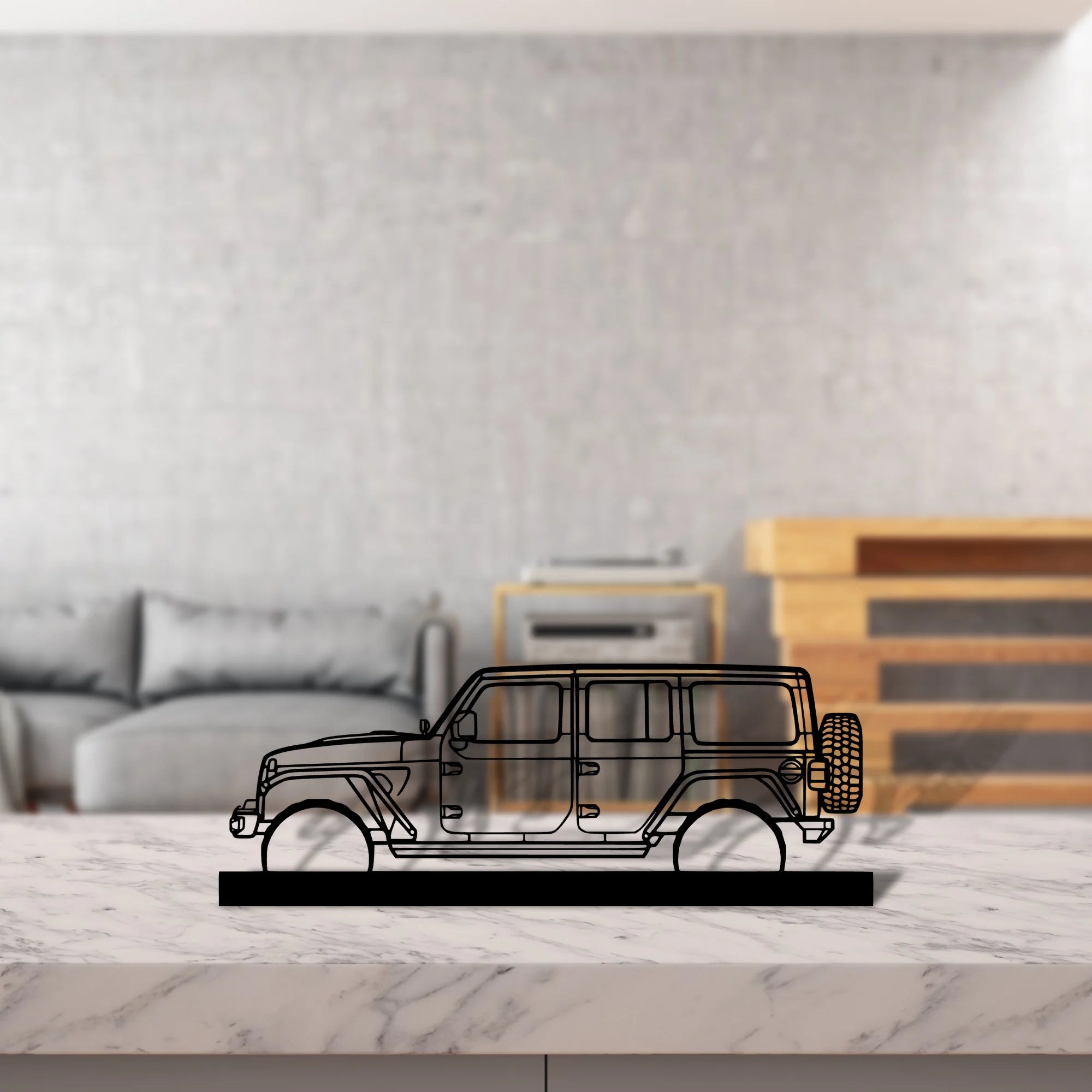 wrangler-2019 Silhouette Metal Art Stand - Aero Silhouette