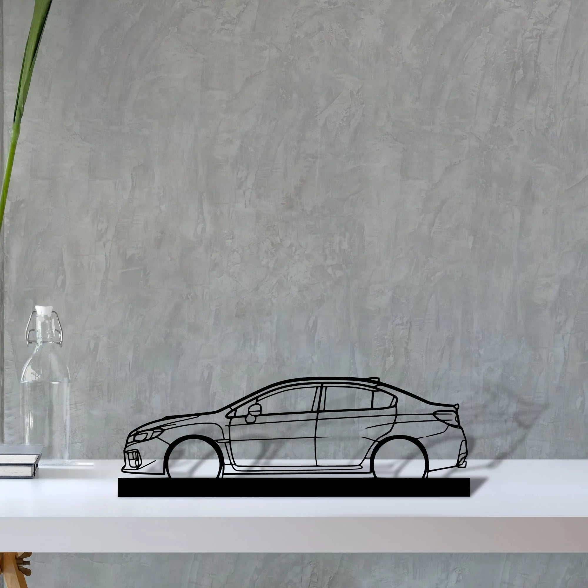 wrx-sti-2018 Silhouette Metal Art Stand - Aero Silhouette