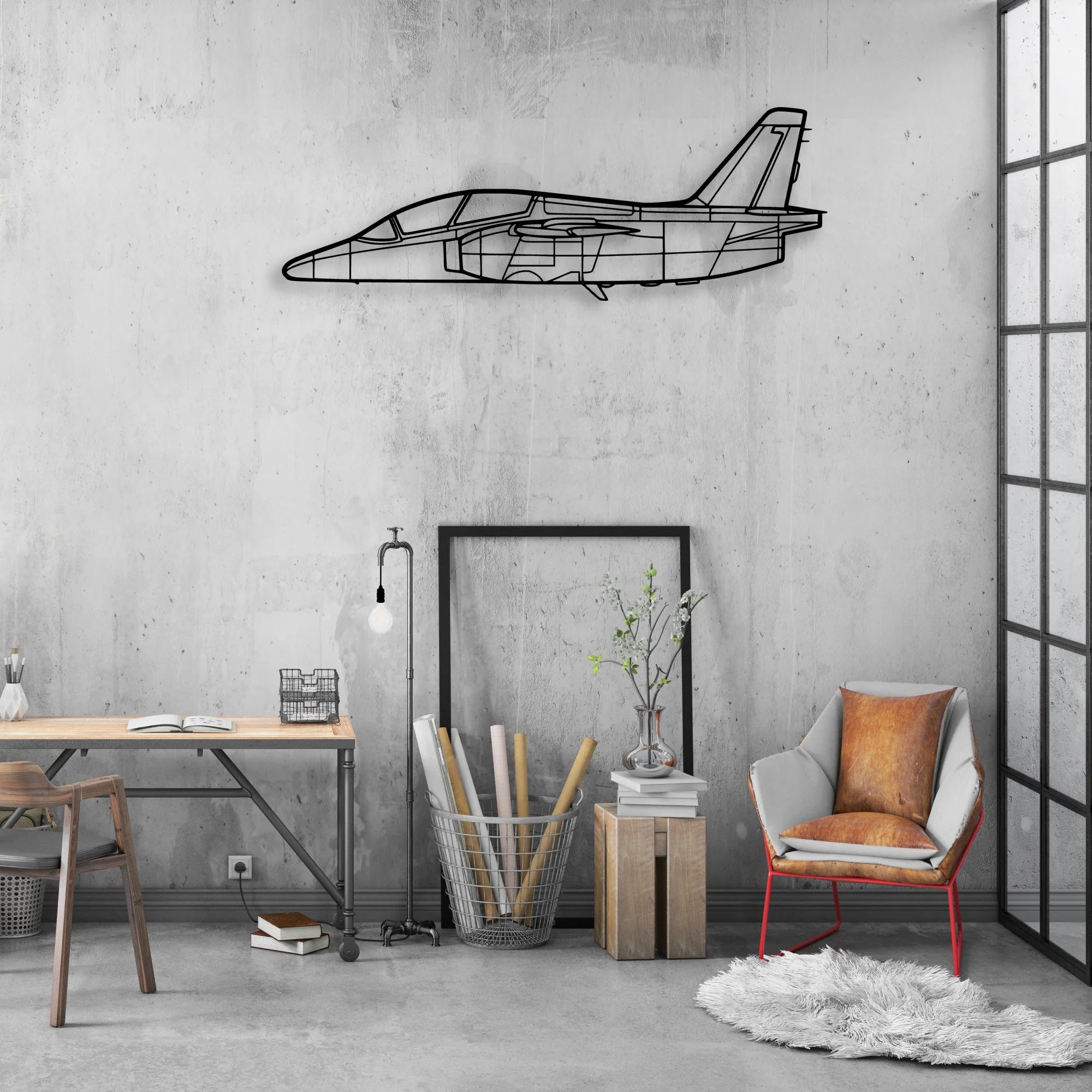 WT9 Dynamic Classic Aircraft Silhouette Metal Wall Art - Aviation Hangar Decor