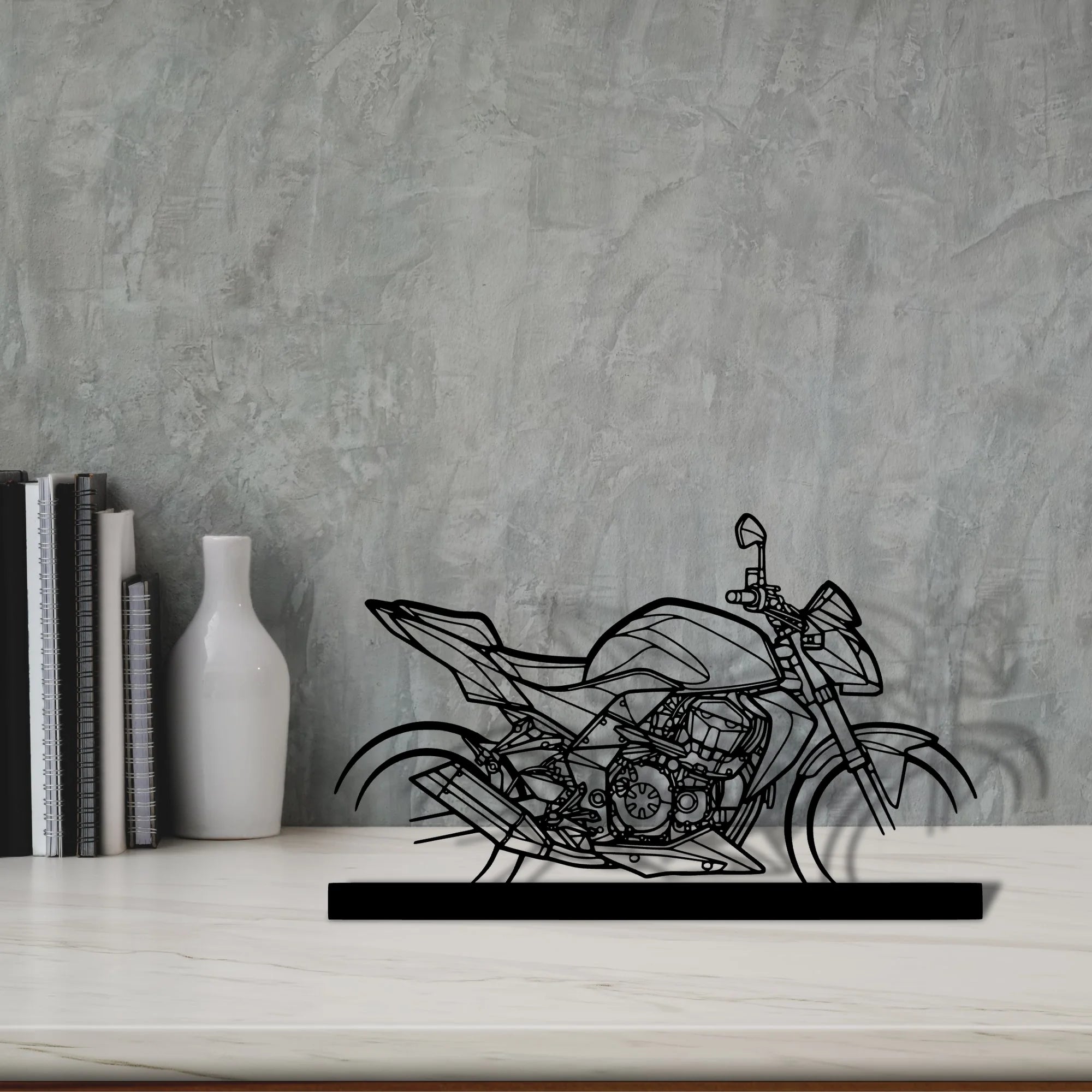 z750-2008 Silhouette Metal Art Stand - Aero Silhouette