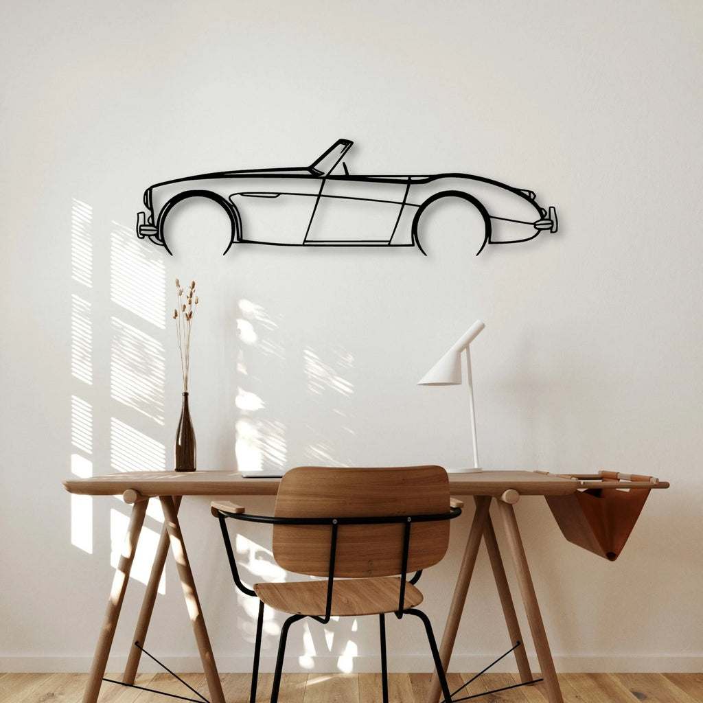 106 1957 Classic Silhouette Metal Wall Art - Automotive Garage Decor