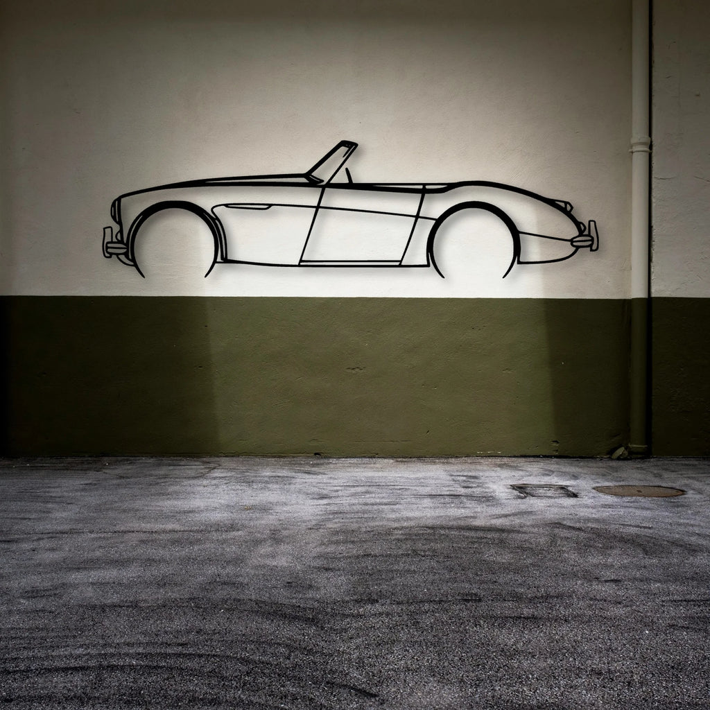 106 1957 Classic Silhouette Metal Wall Art - Automotive Garage Decor