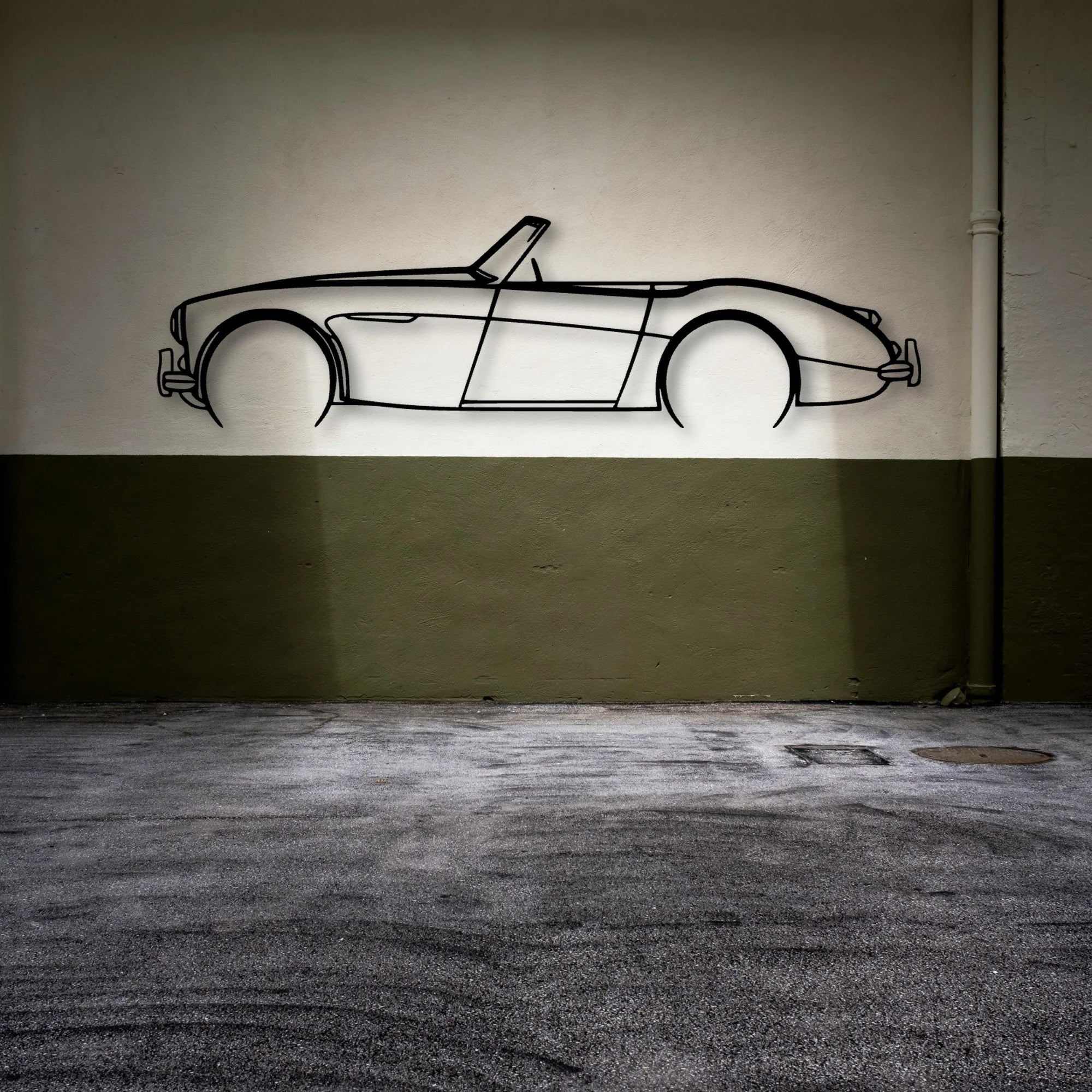 106 1957 Classic Silhouette Metal Wall Art - Automotive Garage Decor