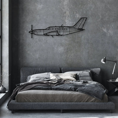 108 2 2 Classic Aircraft Silhouette Metal Wall Art - Aviation Hangar Decor