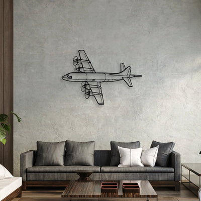 108 2 3 Classic Aircraft Silhouette Metal Wall Art - Aviation Hangar Decor