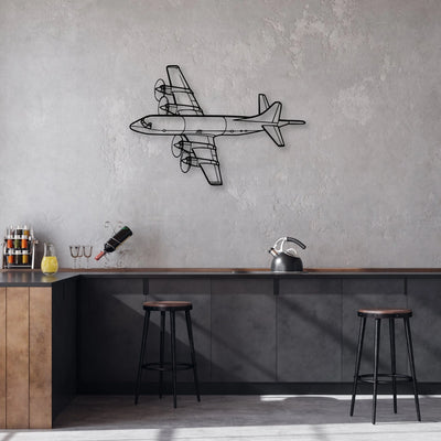 108 2 3 Classic Aircraft Silhouette Metal Wall Art - Aviation Hangar Decor