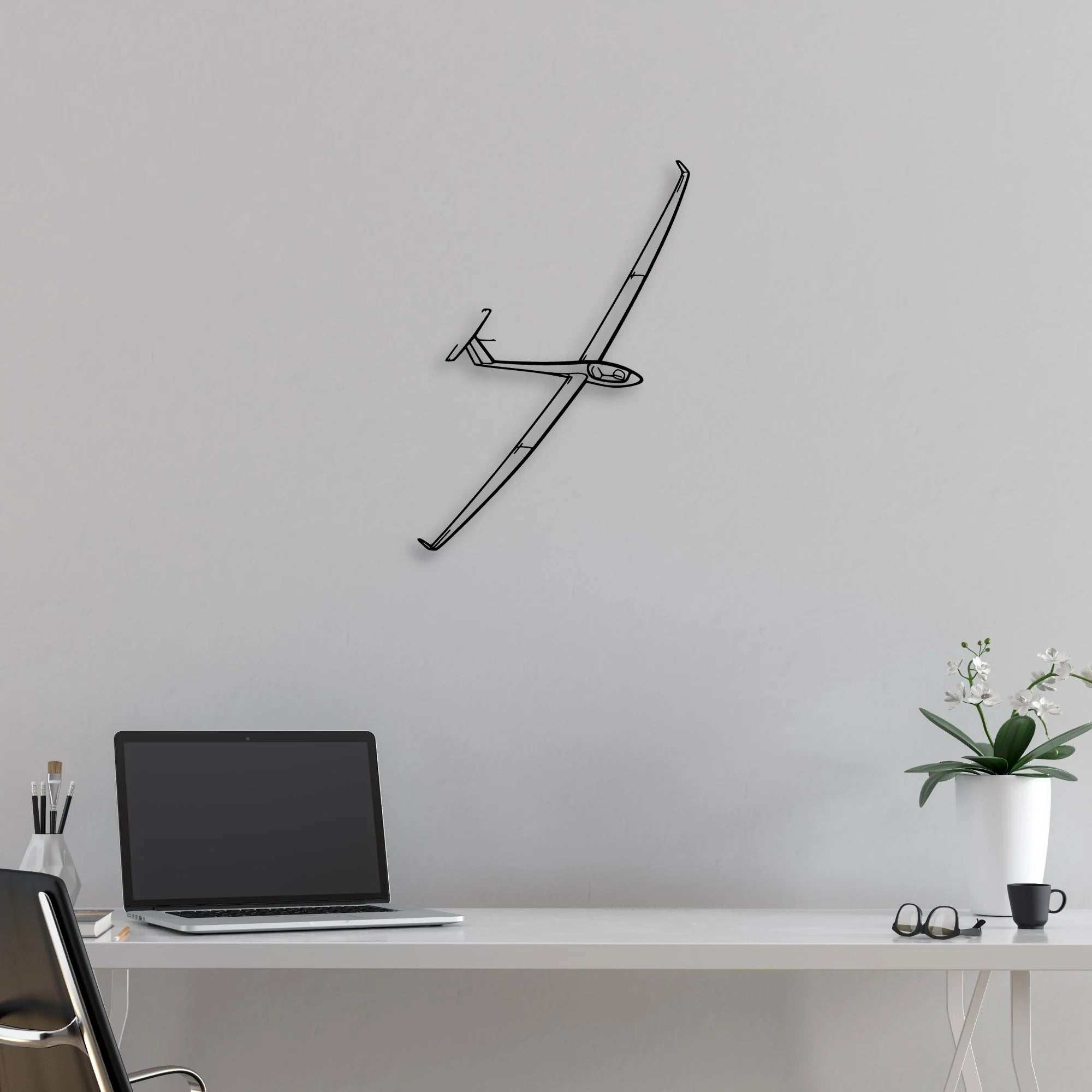 108 2 4 Classic Aircraft Silhouette Metal Wall Art - Aviation Hangar Decor