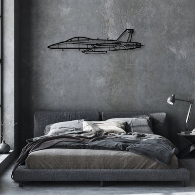 108 2 5 Classic Aircraft Silhouette Metal Wall Art - Aviation Hangar Decor