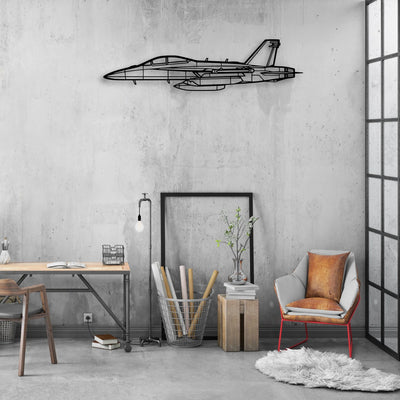 108 2 5 Classic Aircraft Silhouette Metal Wall Art - Aviation Hangar Decor