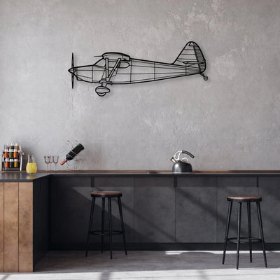 108 2 Classic Aircraft Silhouette Metal Wall Art - Aviation Hangar Decor